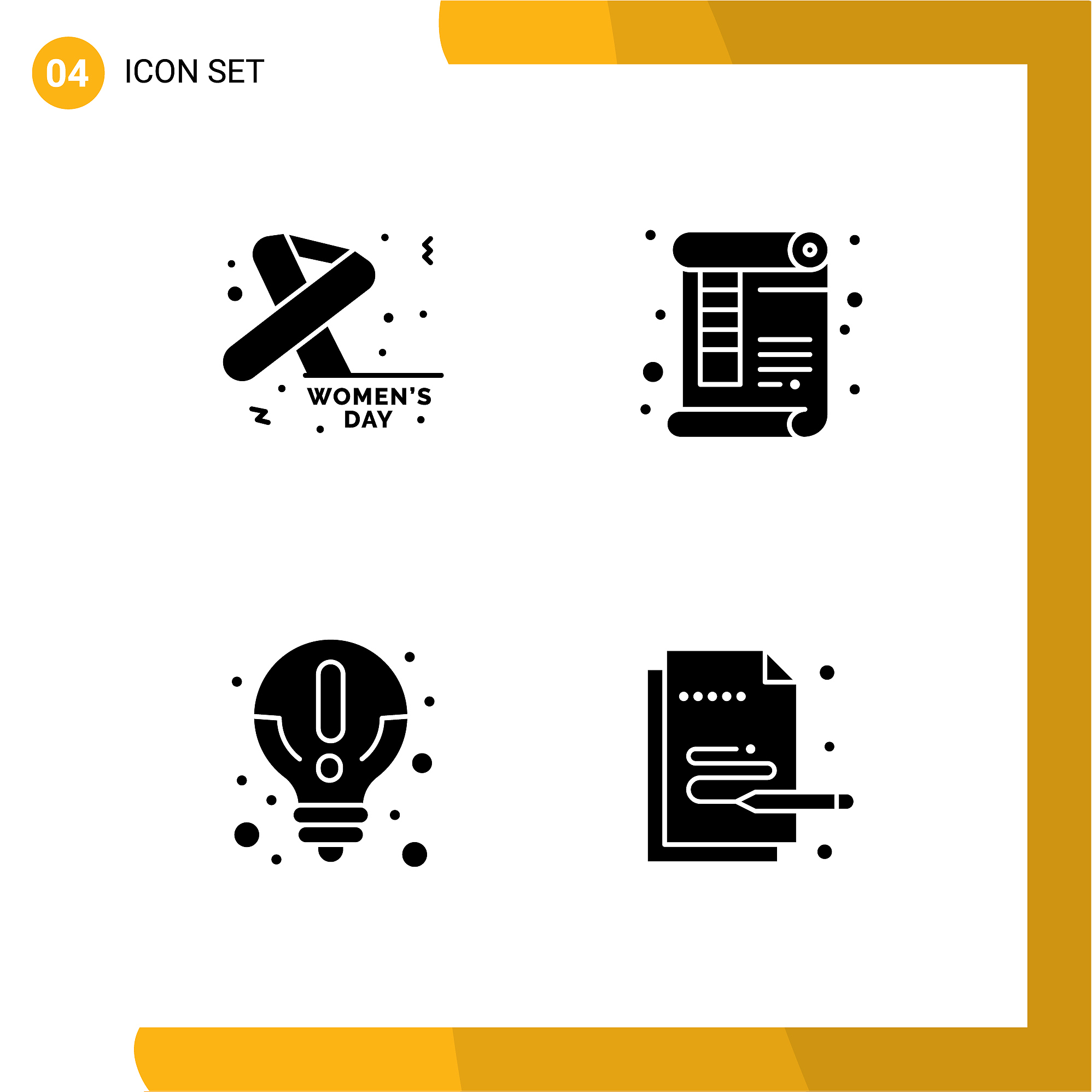 universal icon symbols group 4 modern solid