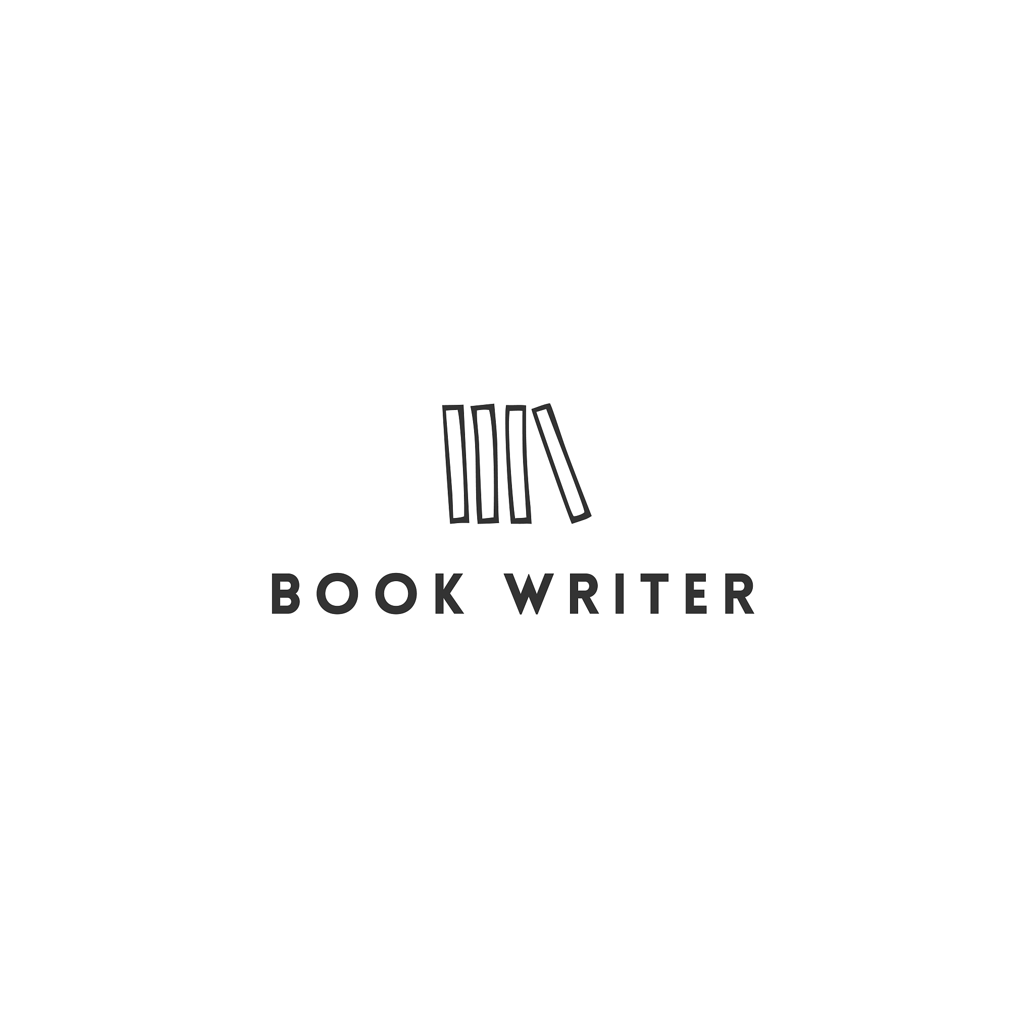 hand drawn vector label template with books. publishing, writing