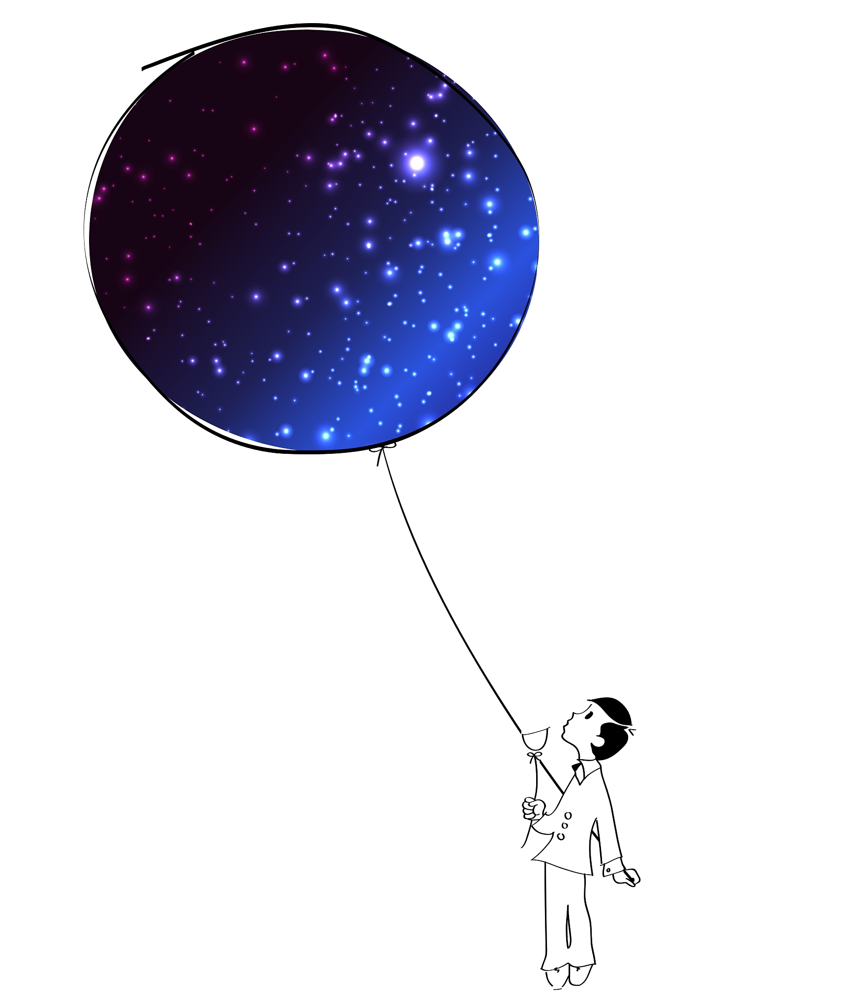 boy with a sky balloon