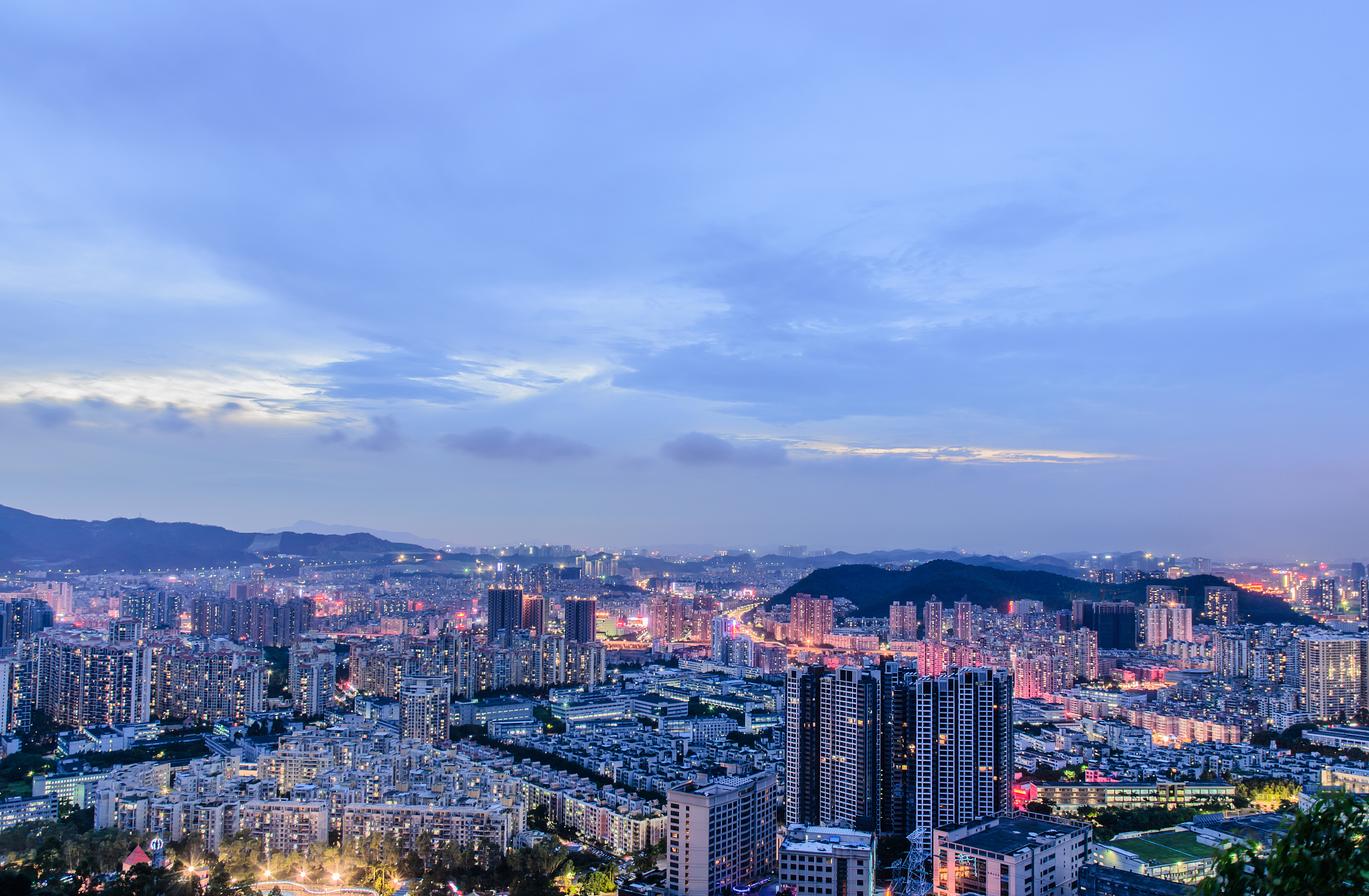 深圳夜景俯视