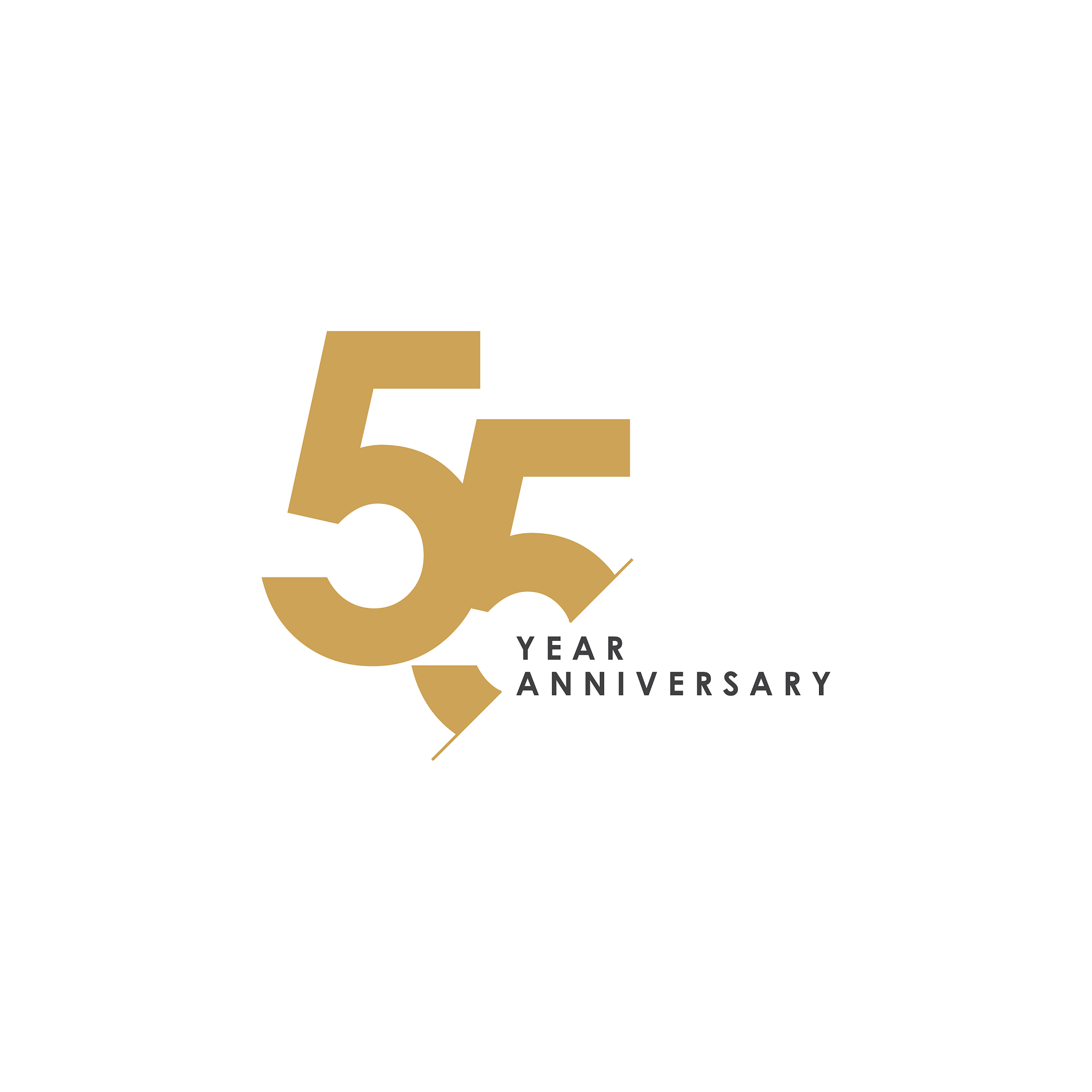 55 year anniversary template design