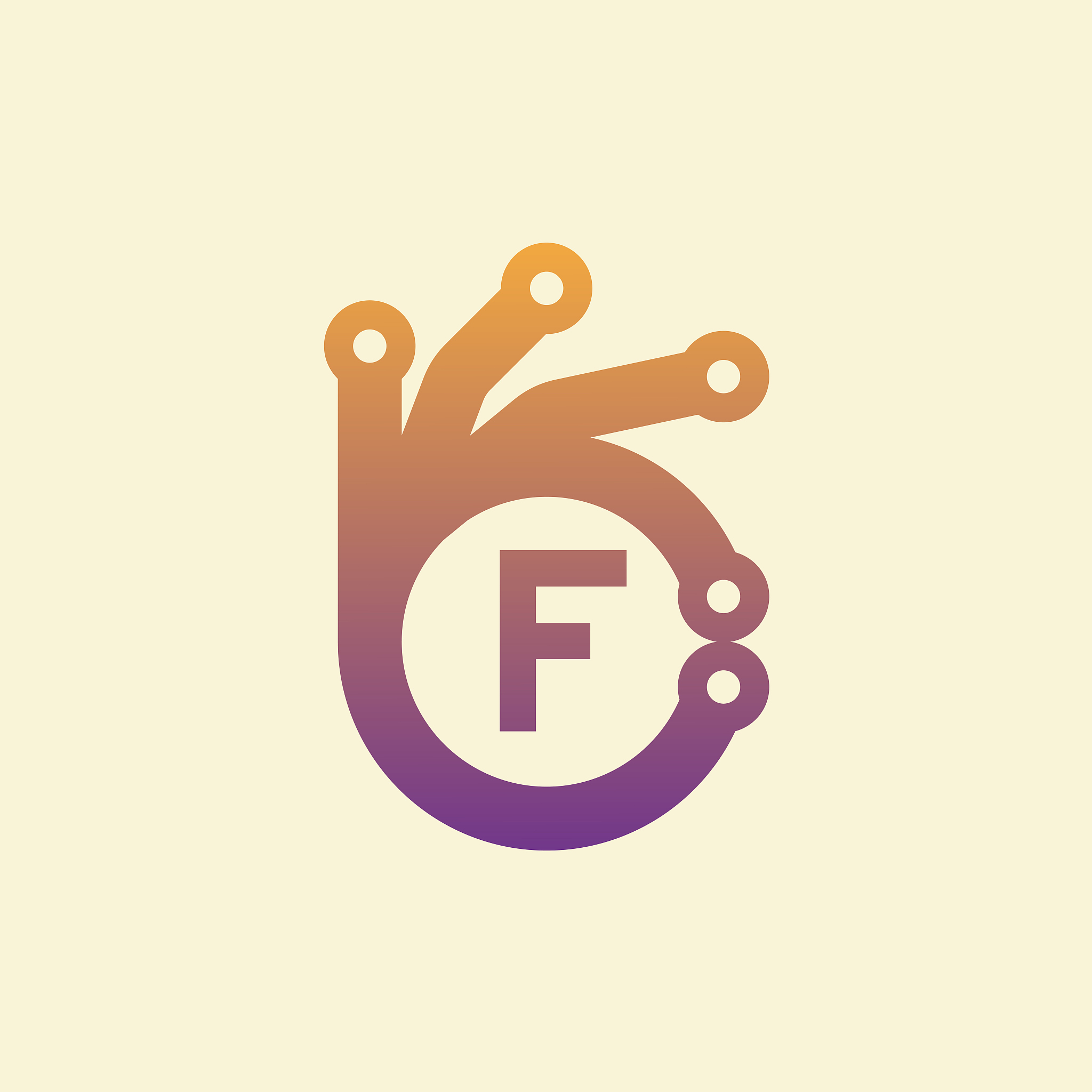 good technology initial letter f icon design