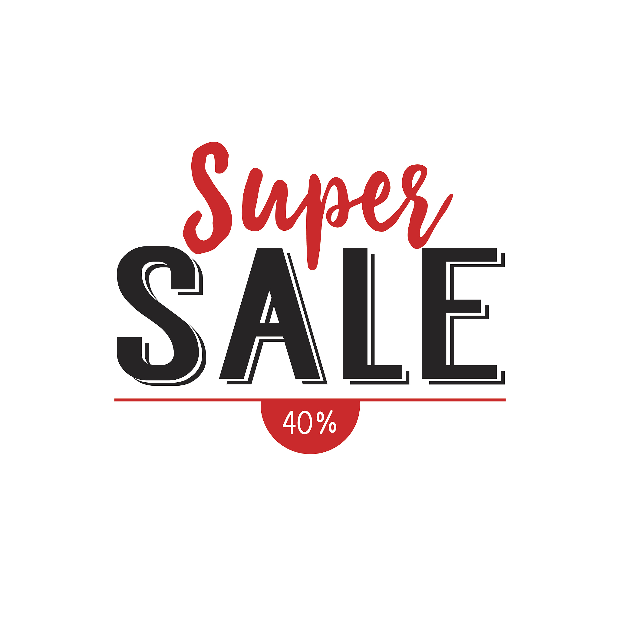 super sale 40 lettering