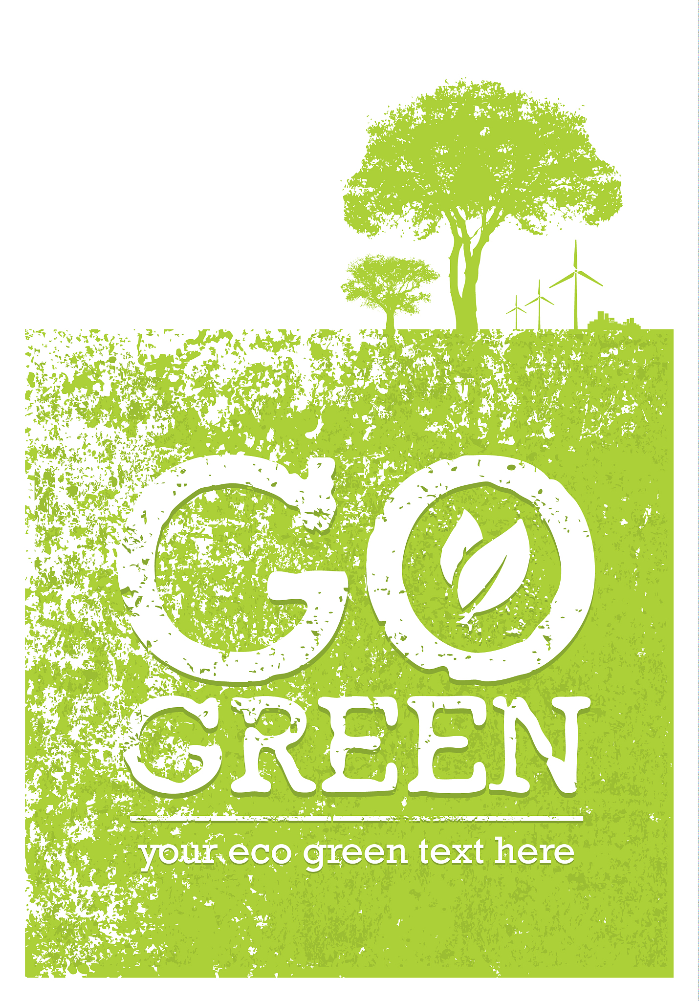 go green recycle reduce reuse eco poster concept