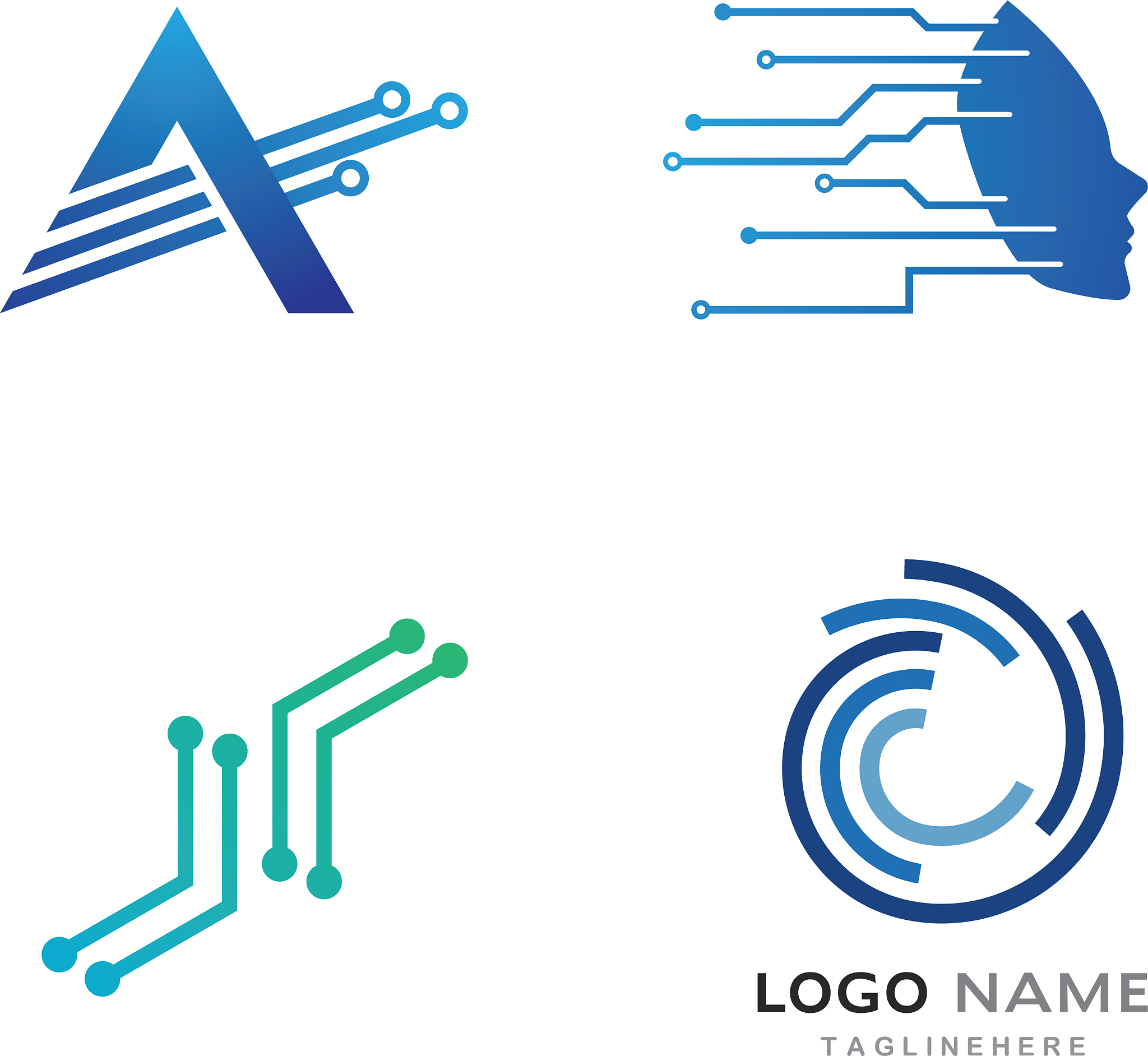 business technology logo template
