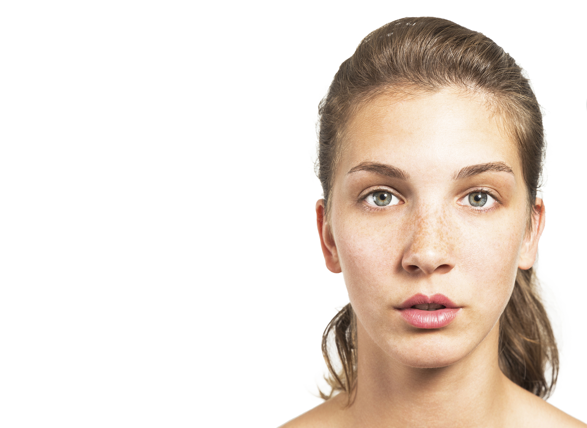 portrait of a beautiful woman with healthy natural face