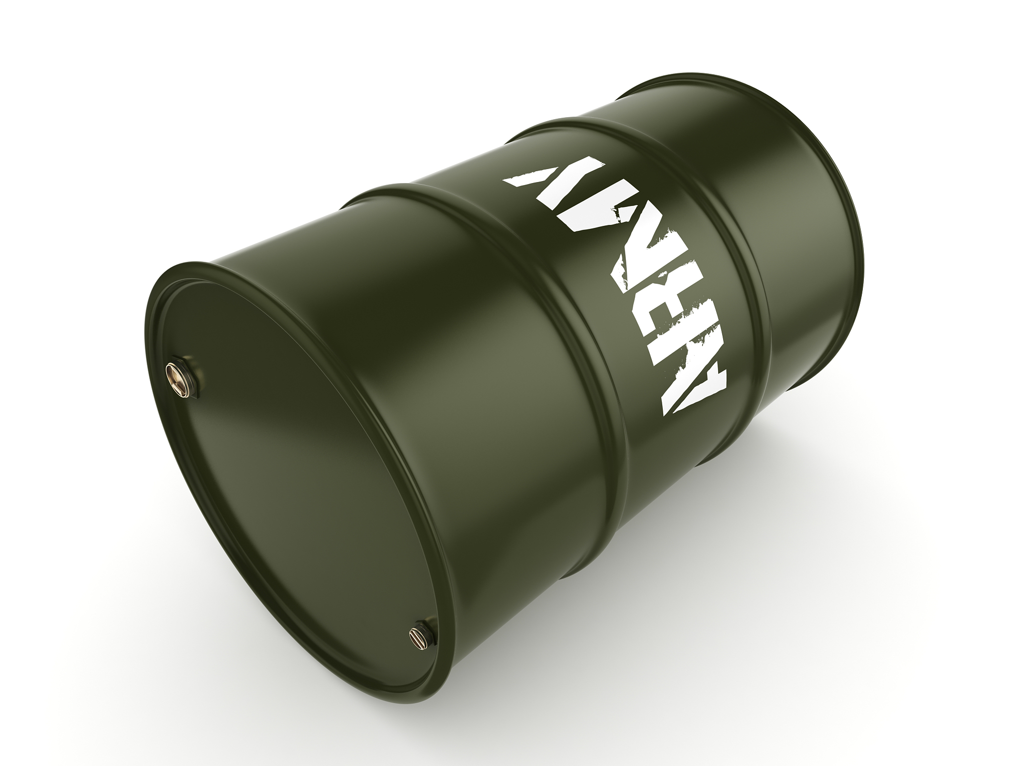 3d rendering army barrel