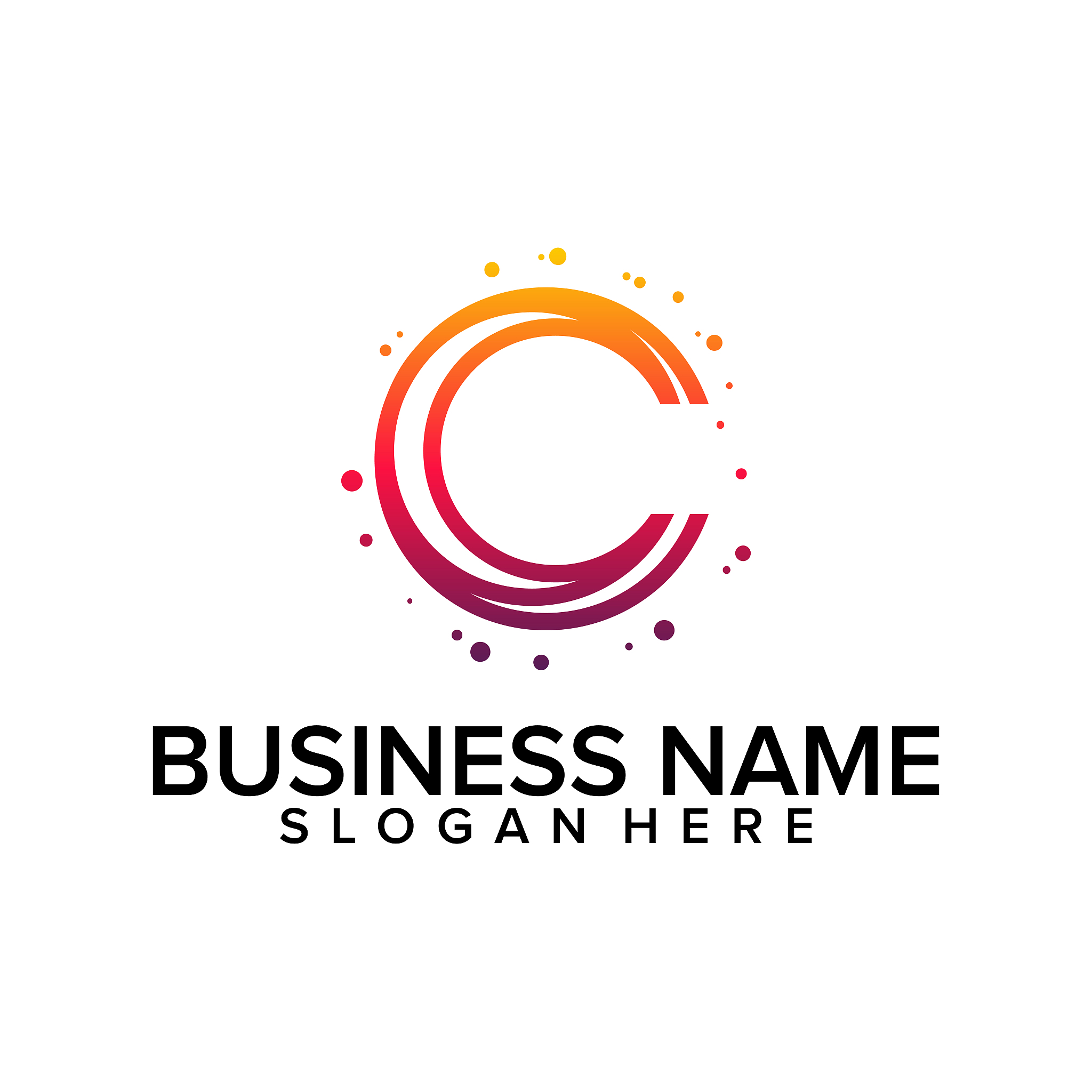 modern c initial technology logo template, c letter logo symbol,