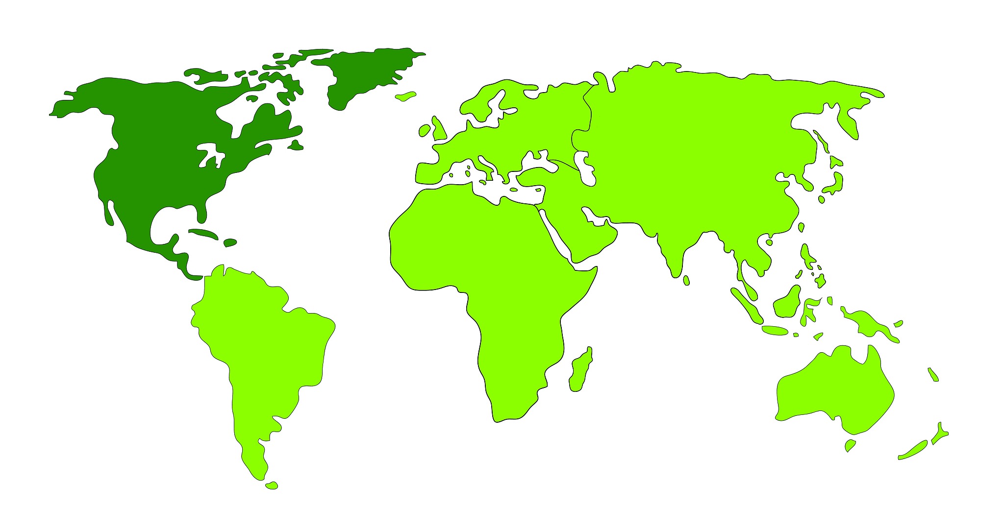 north america world map