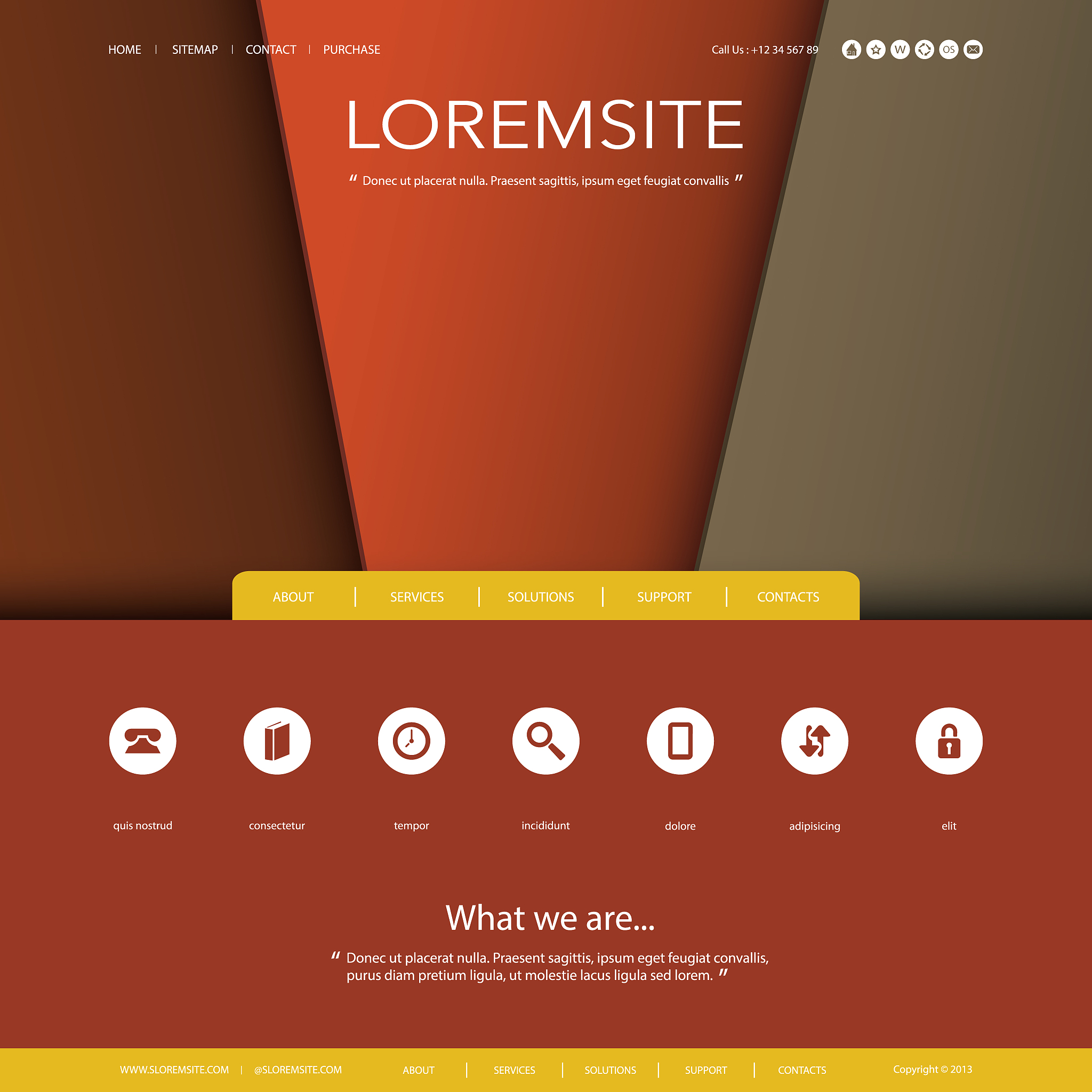 one page website template