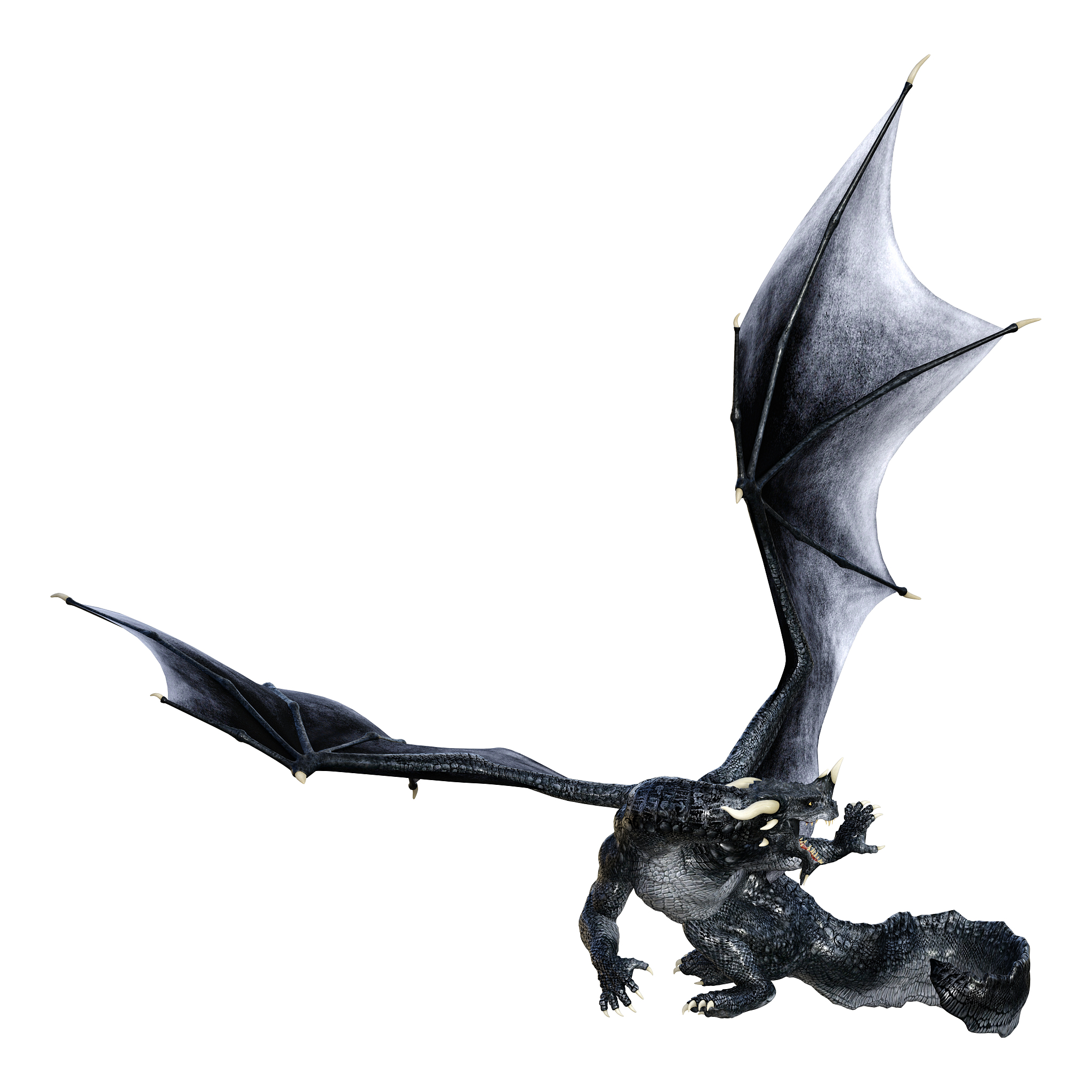 3d illustration fantasy dragon on white