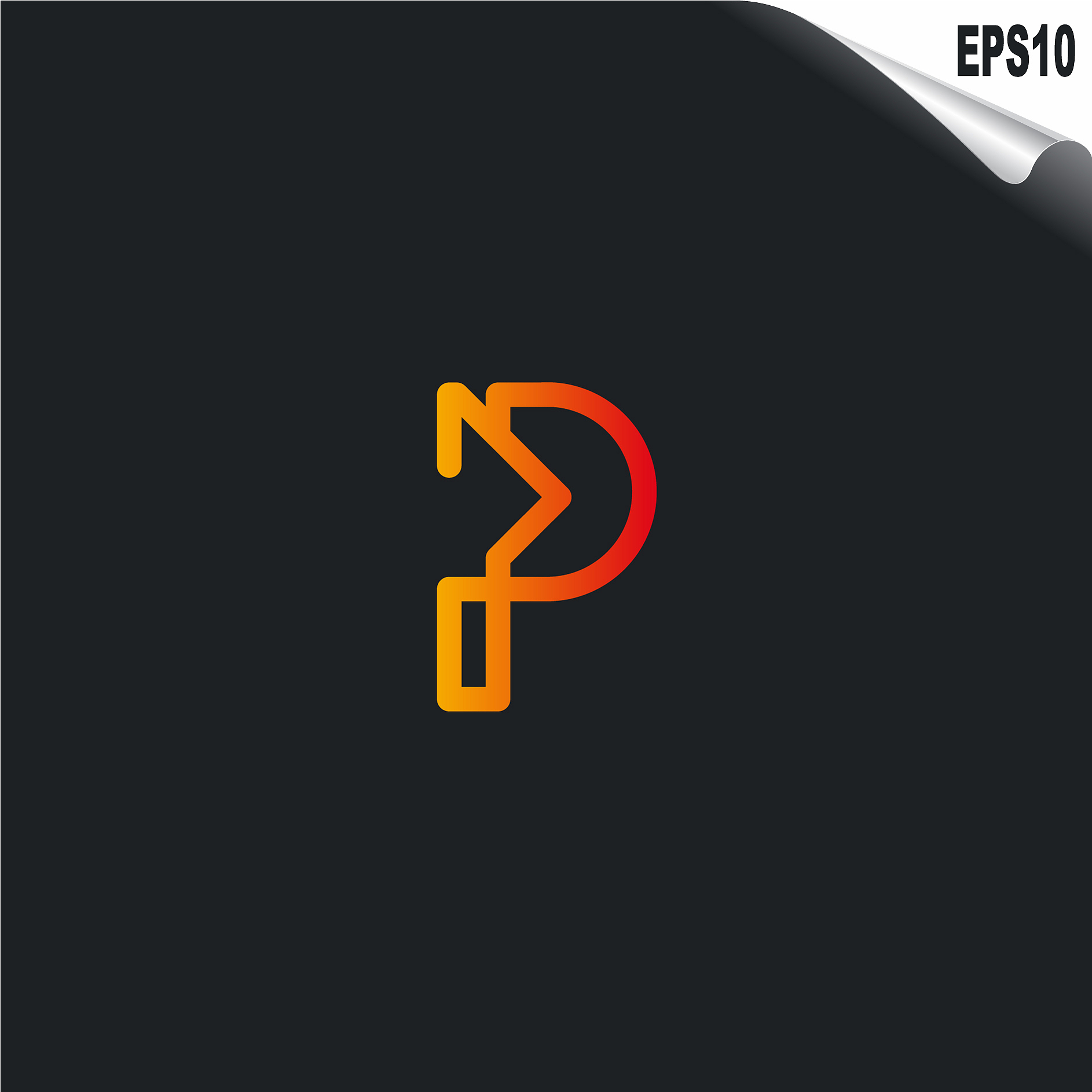 initial p logo monogram design template simple
