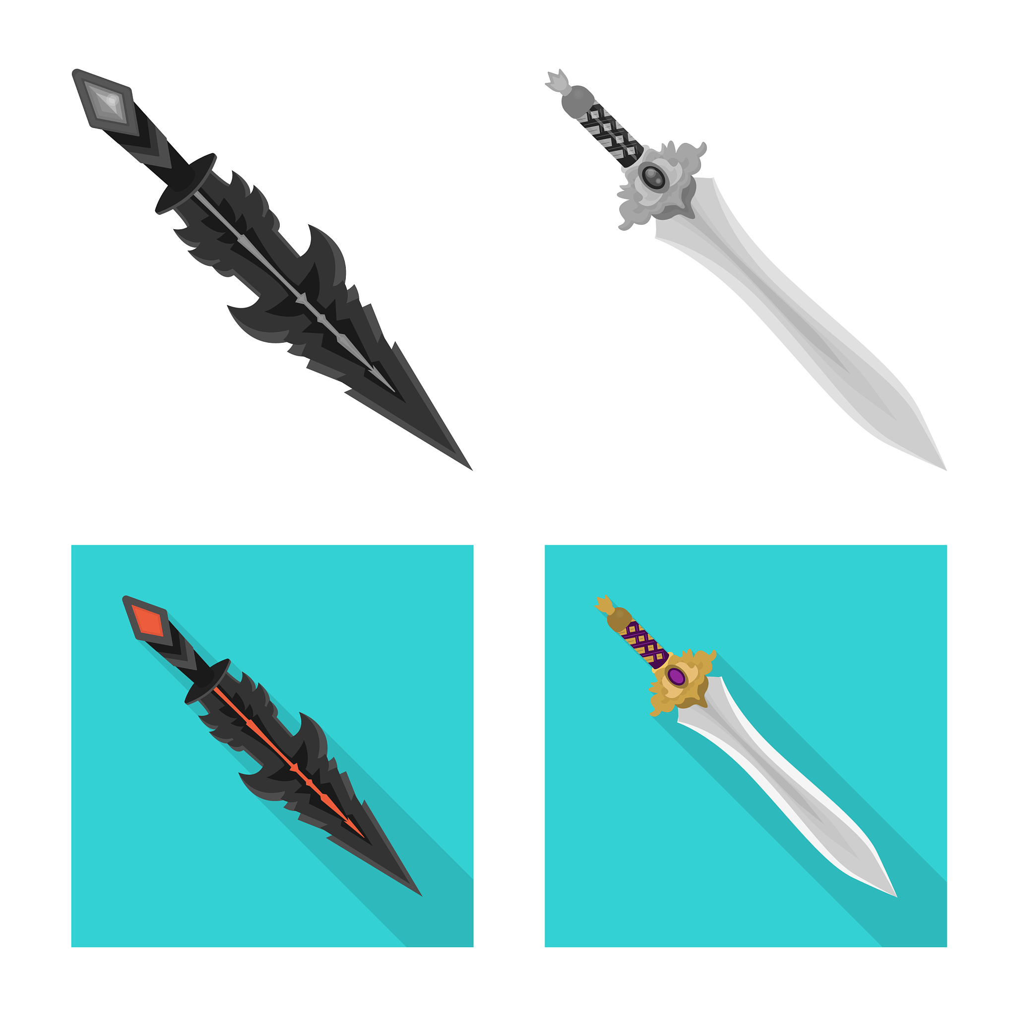 design game and armor icon set game