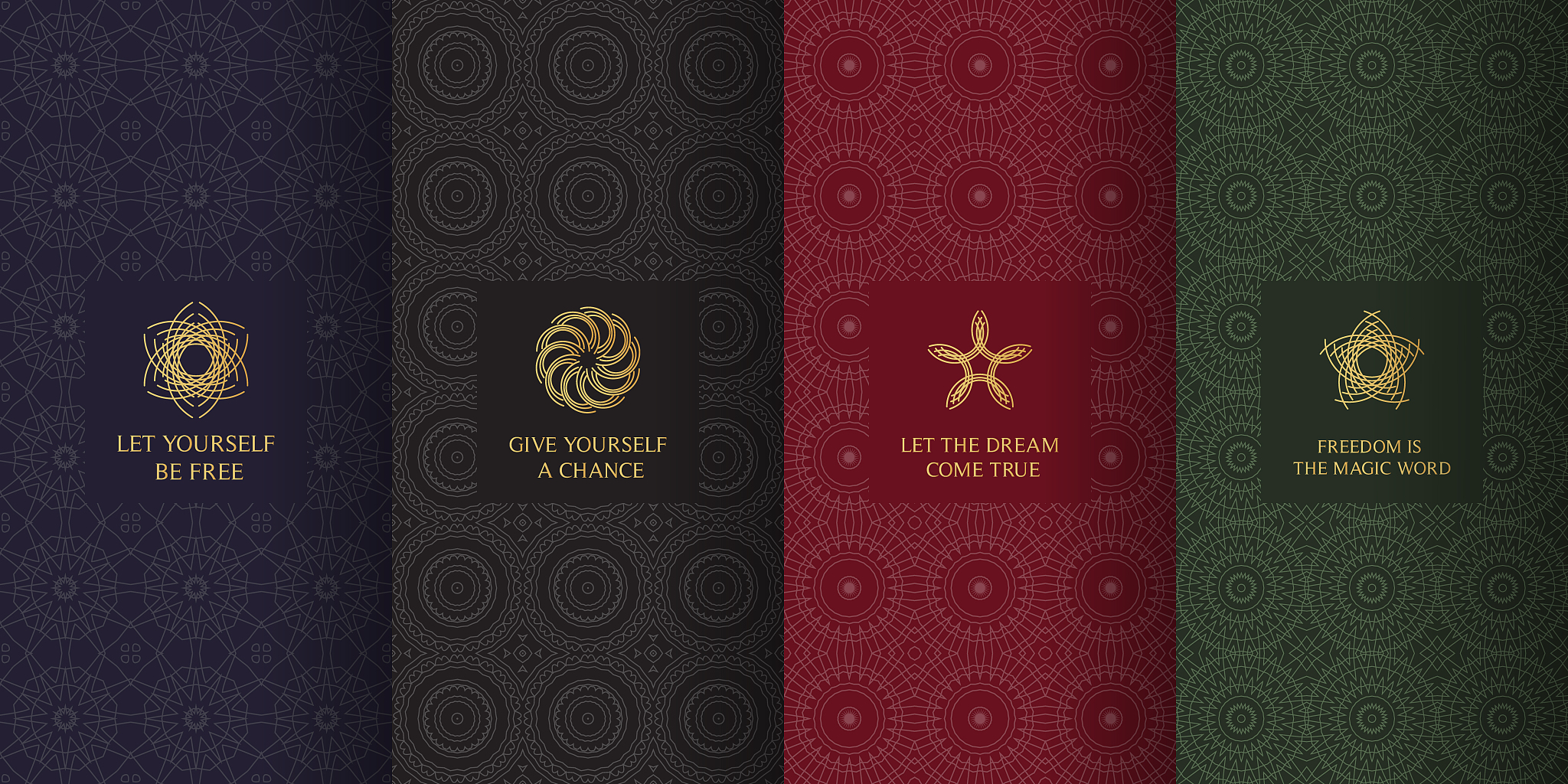 collection of dark backgrounds and golden elements. set of label