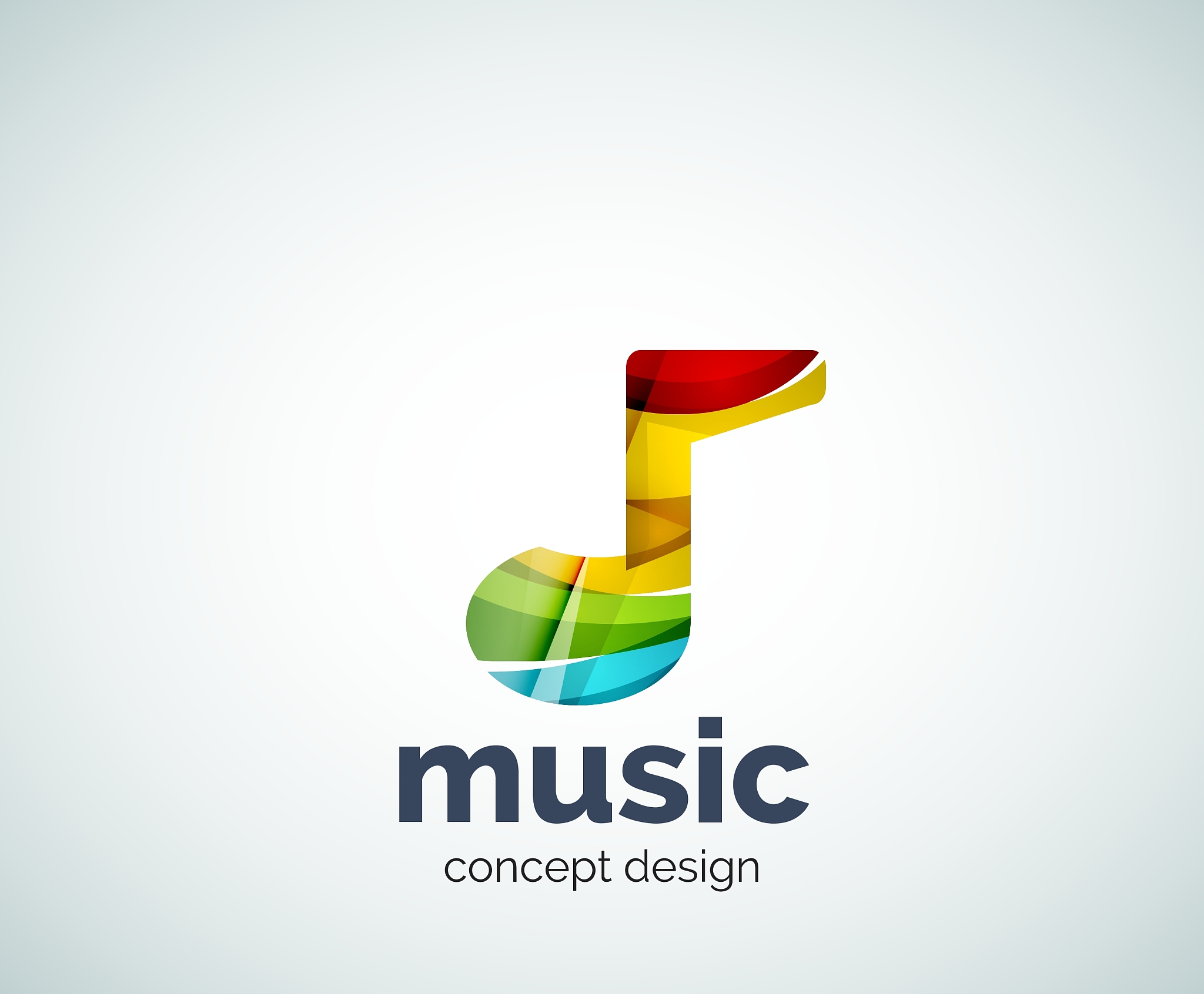 music note logo template