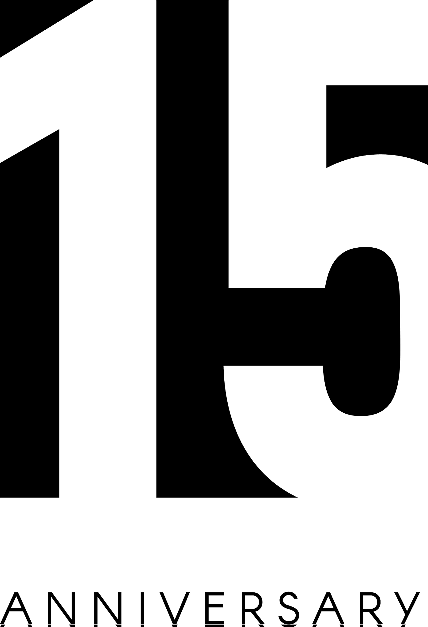 fifteen anniversary minimalistic logo fifteenth