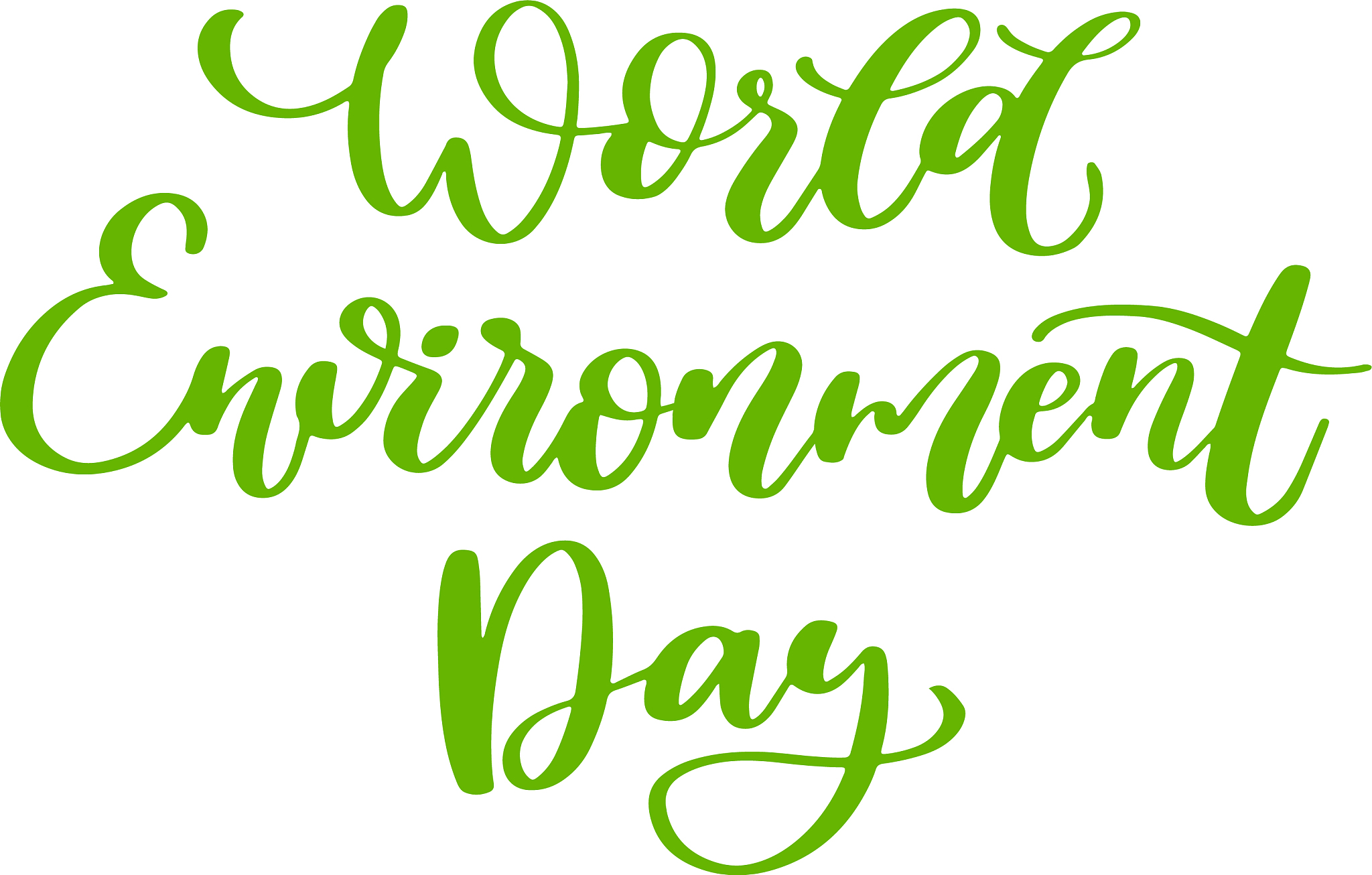 world environment day hand lettering