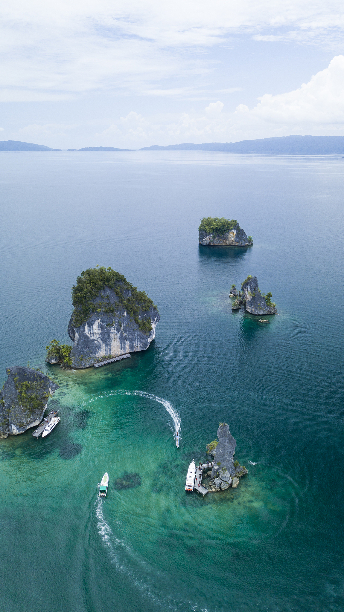 high angle view of bay