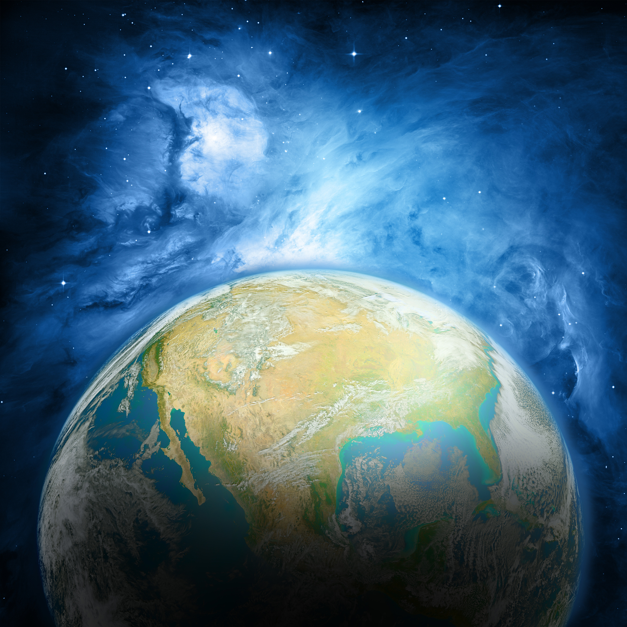 usa in deep universe - sunrise