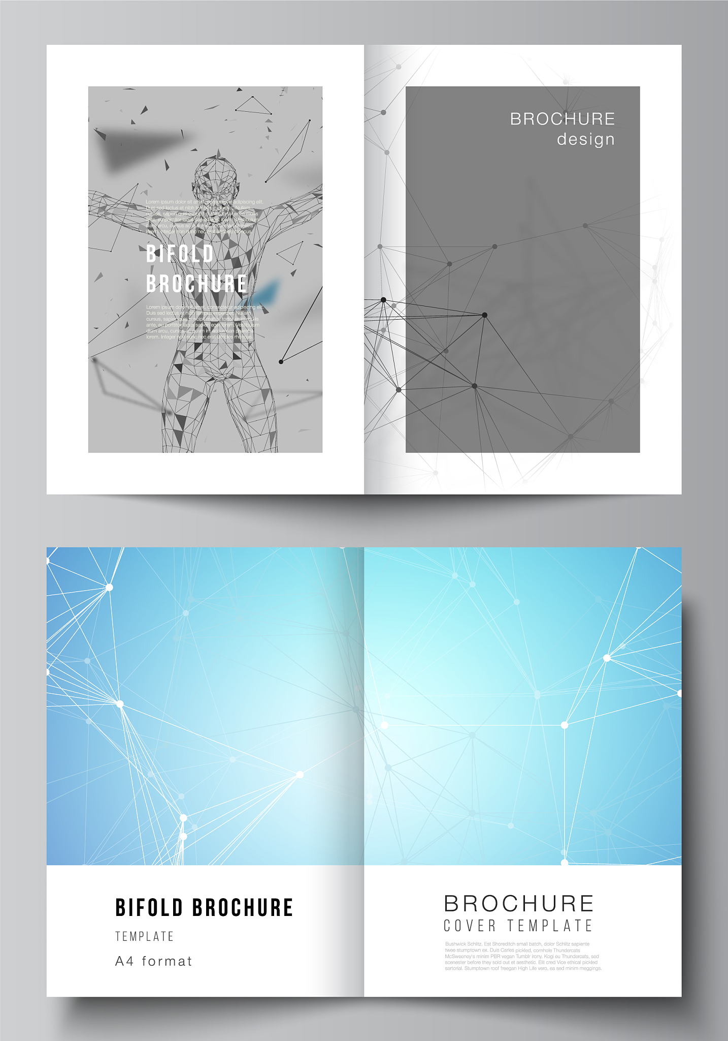 the layout of two a4 format cover mockups