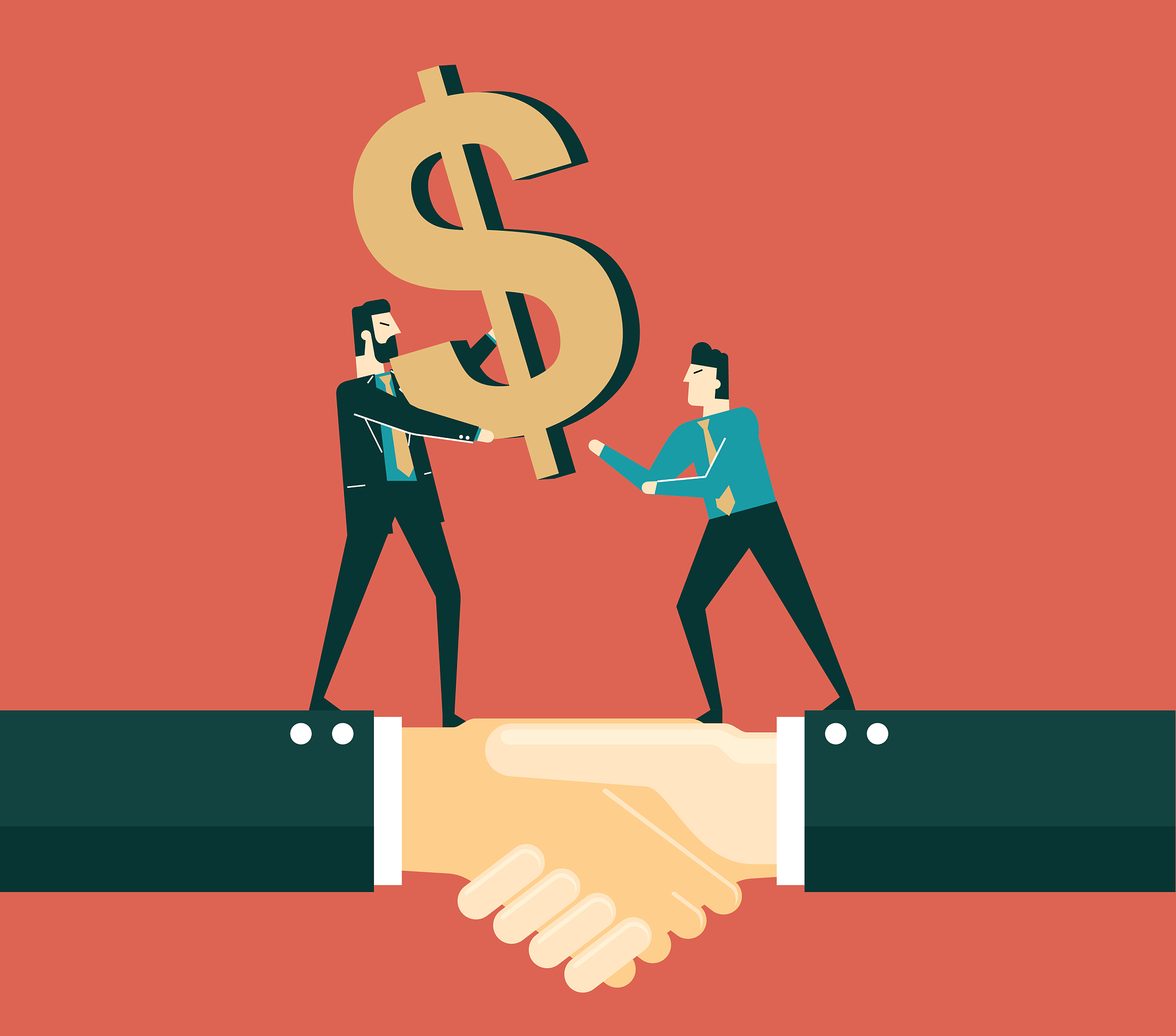 giving money - businessman