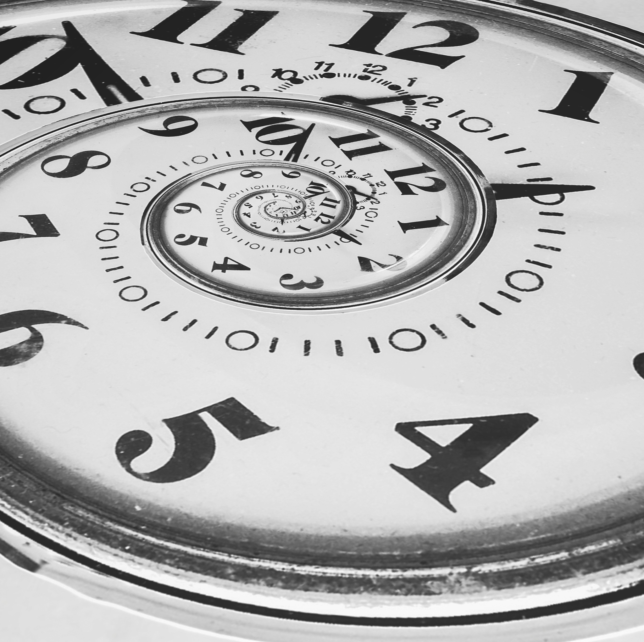 infinity time with vintage clock. digital generated