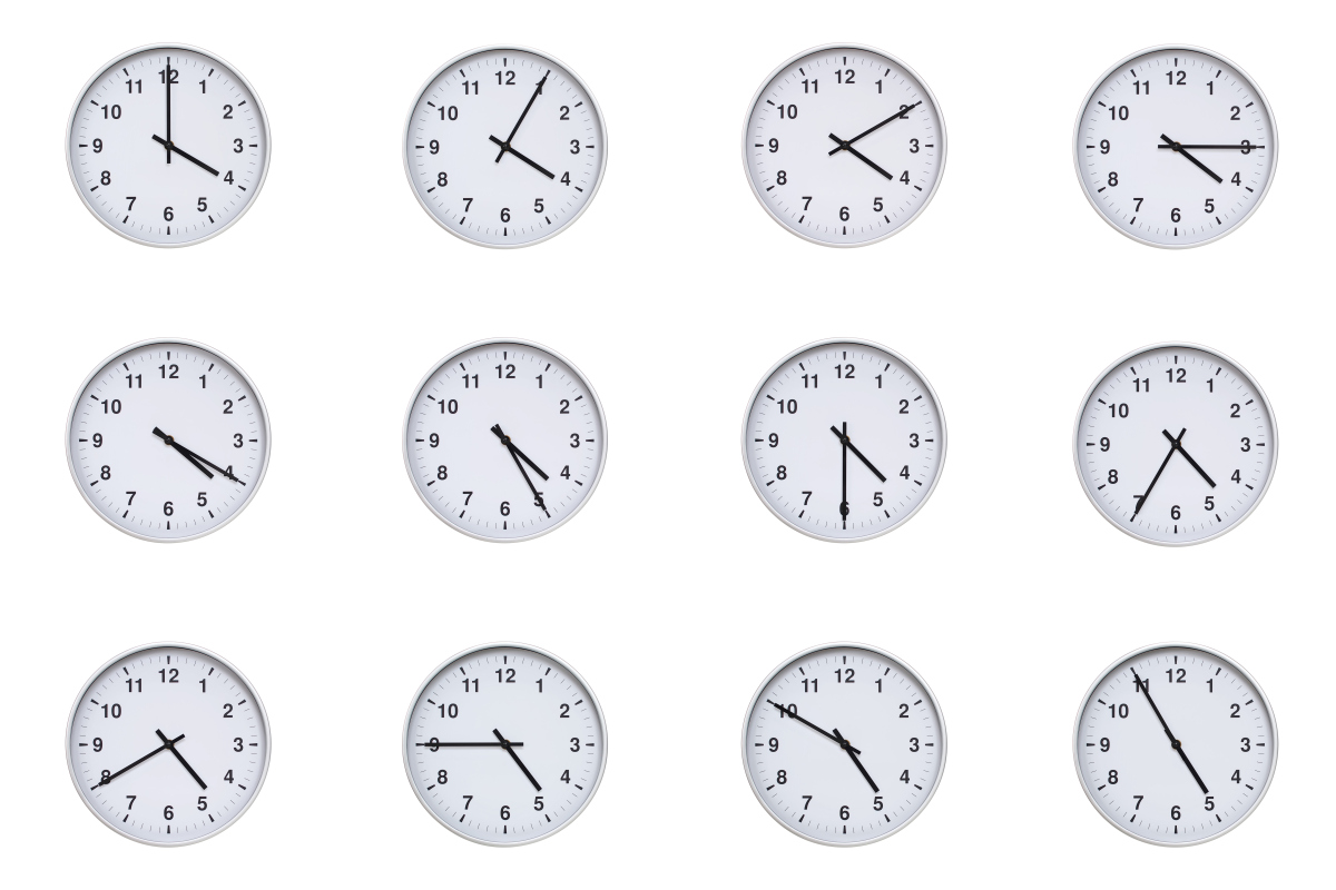 钟面上有多少个大格和小格？