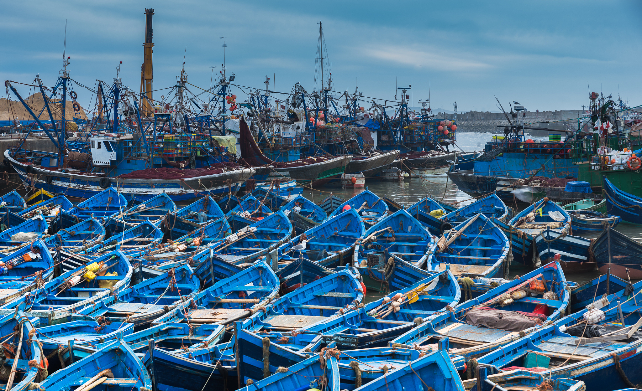 essaouira harbor,  formerly known as mogador, morocco.