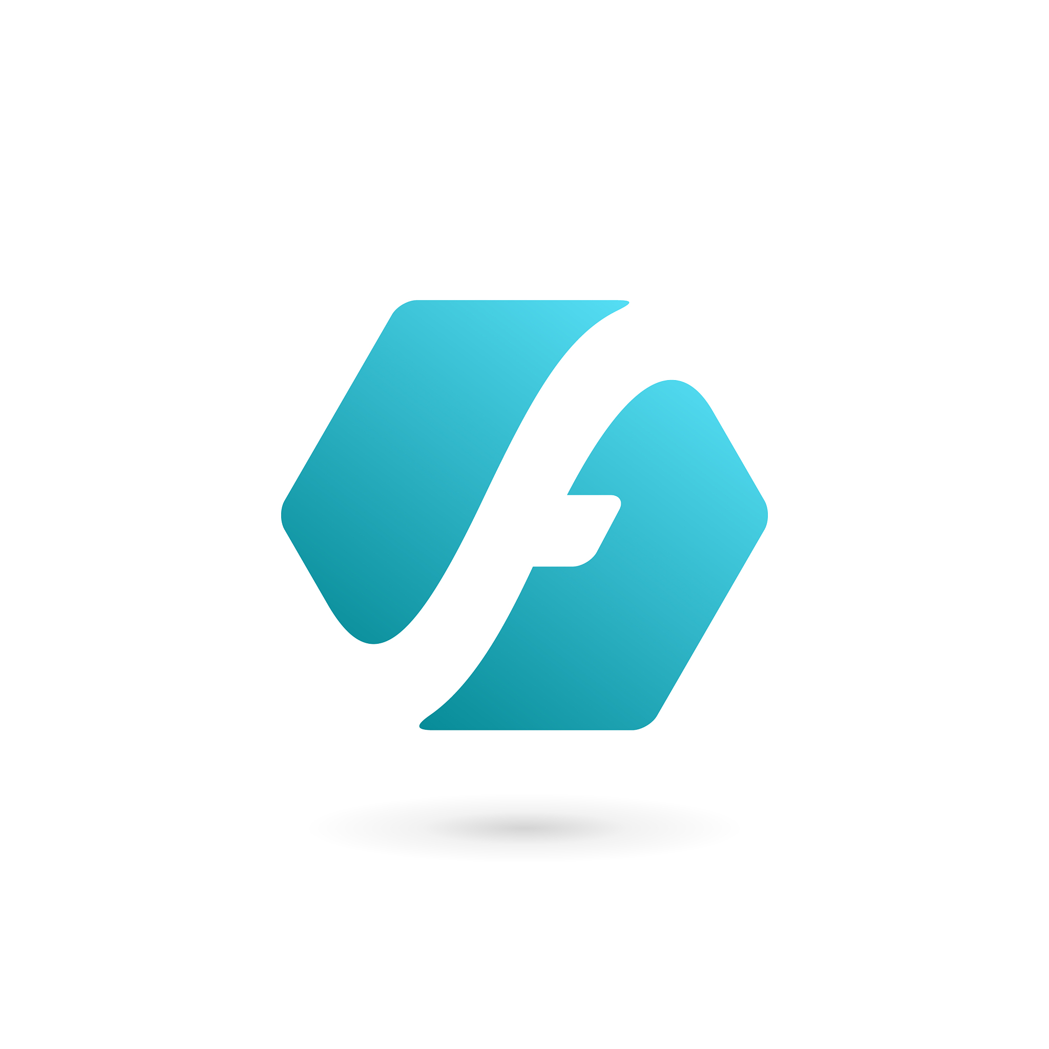 letter f technology logo icon design template