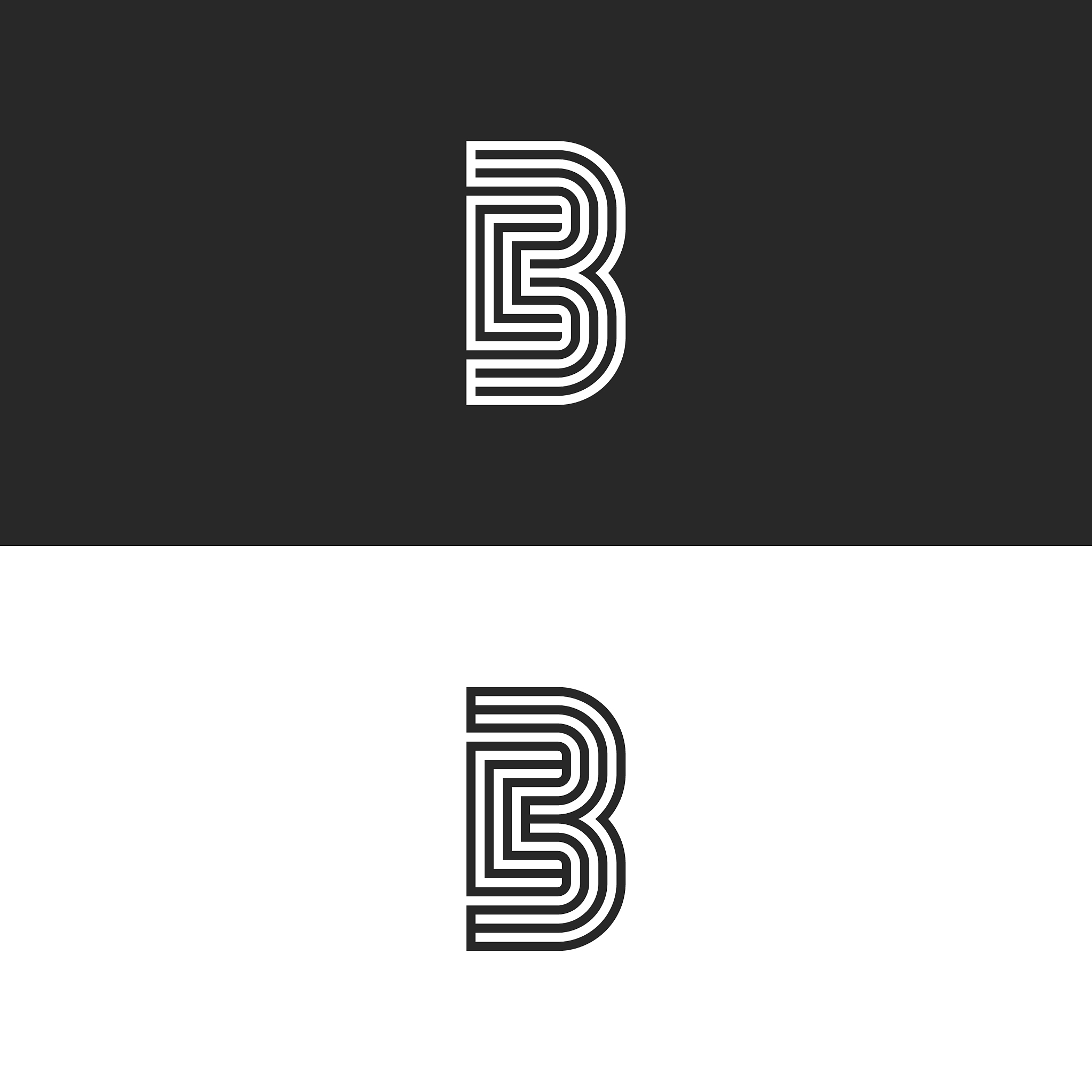 modern initials cb logo creative monogram minimal
