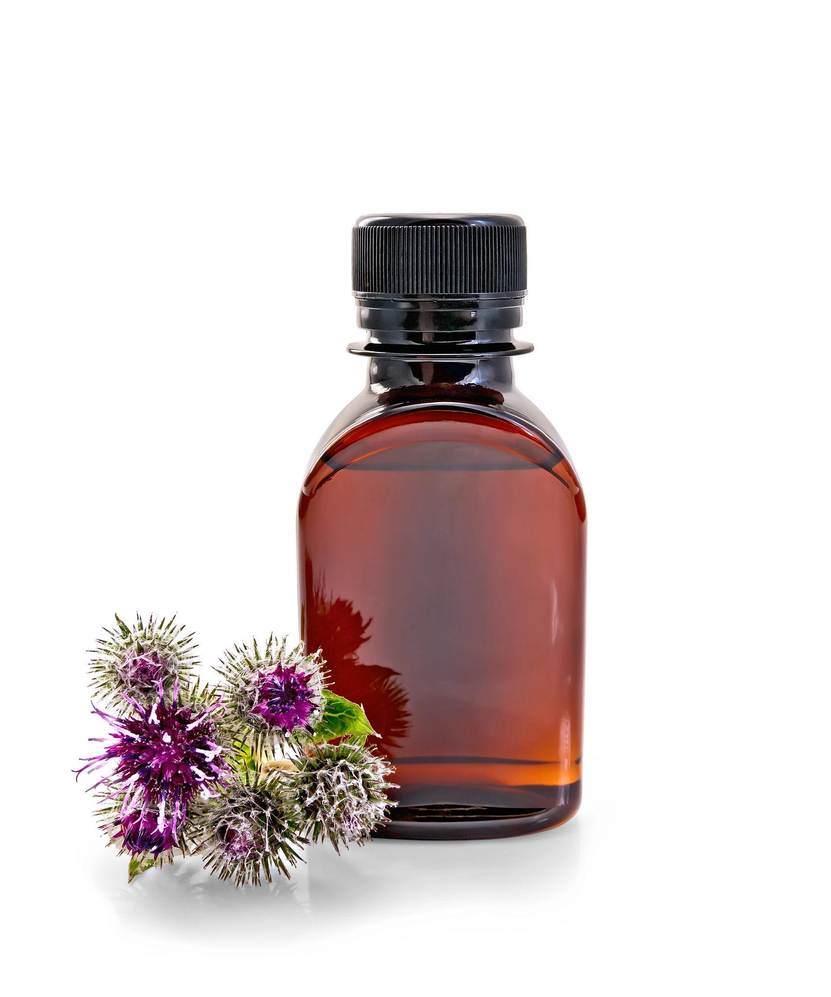 oil with burr in bottle