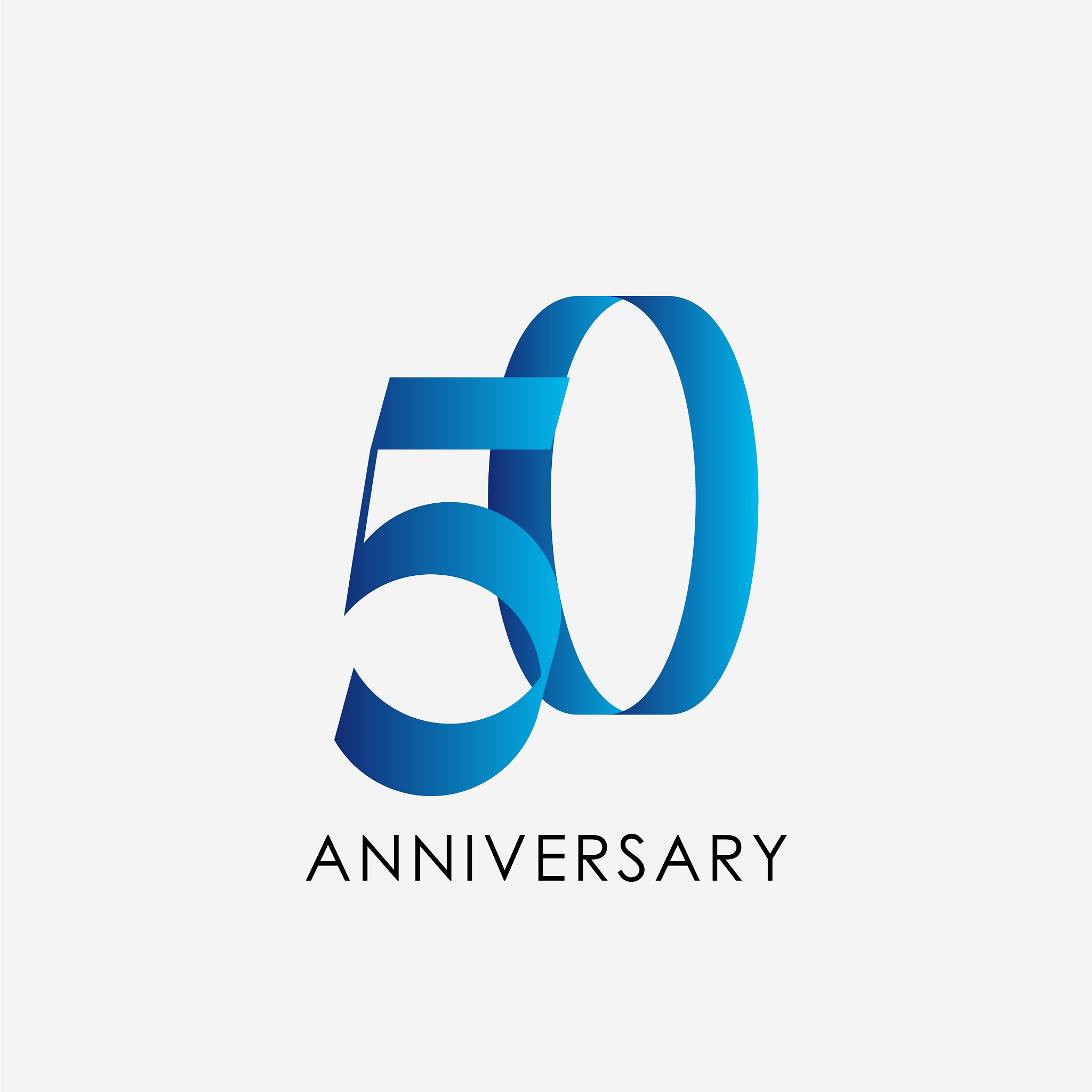 50 year anniversary celebration template design