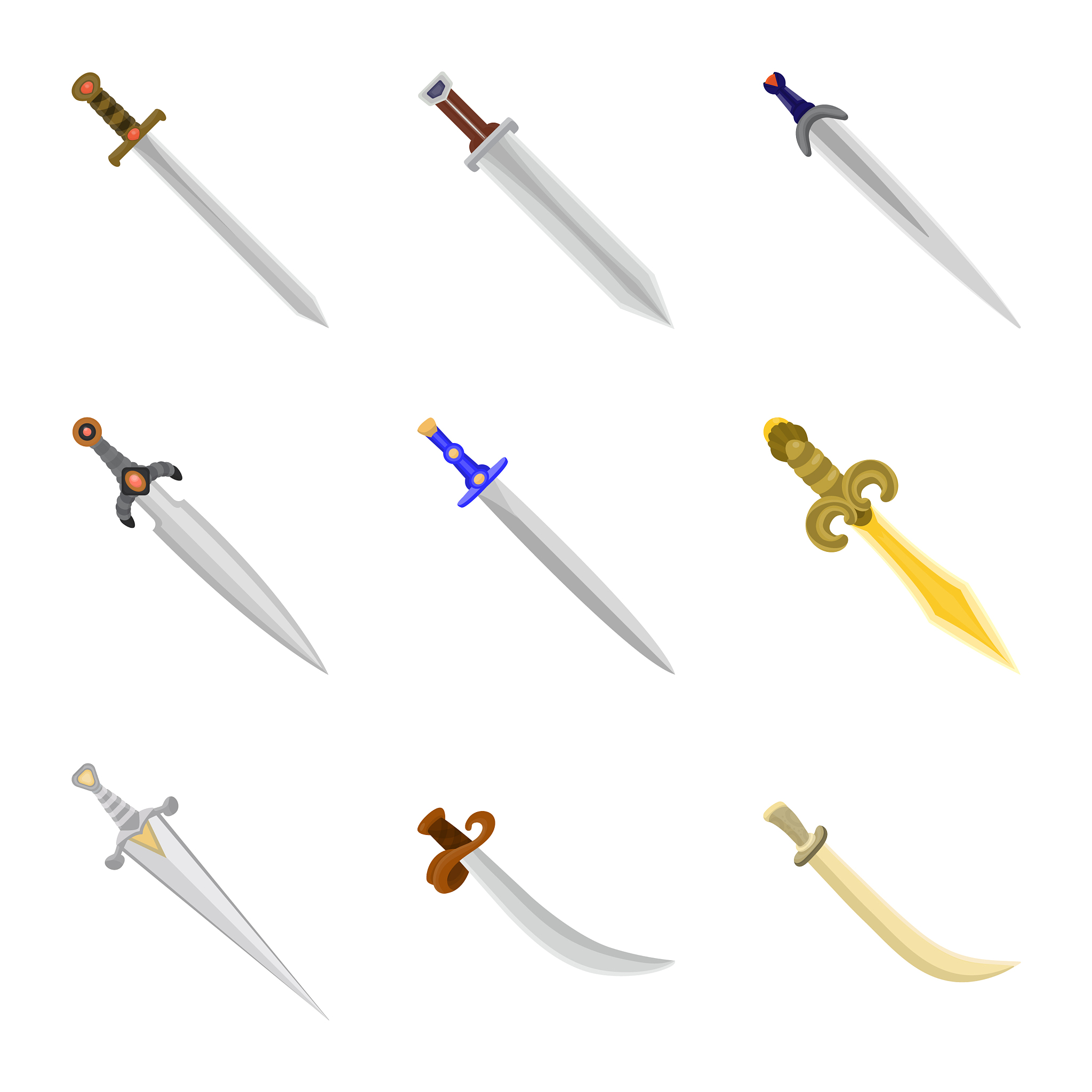 design of sword and dagger logo collection