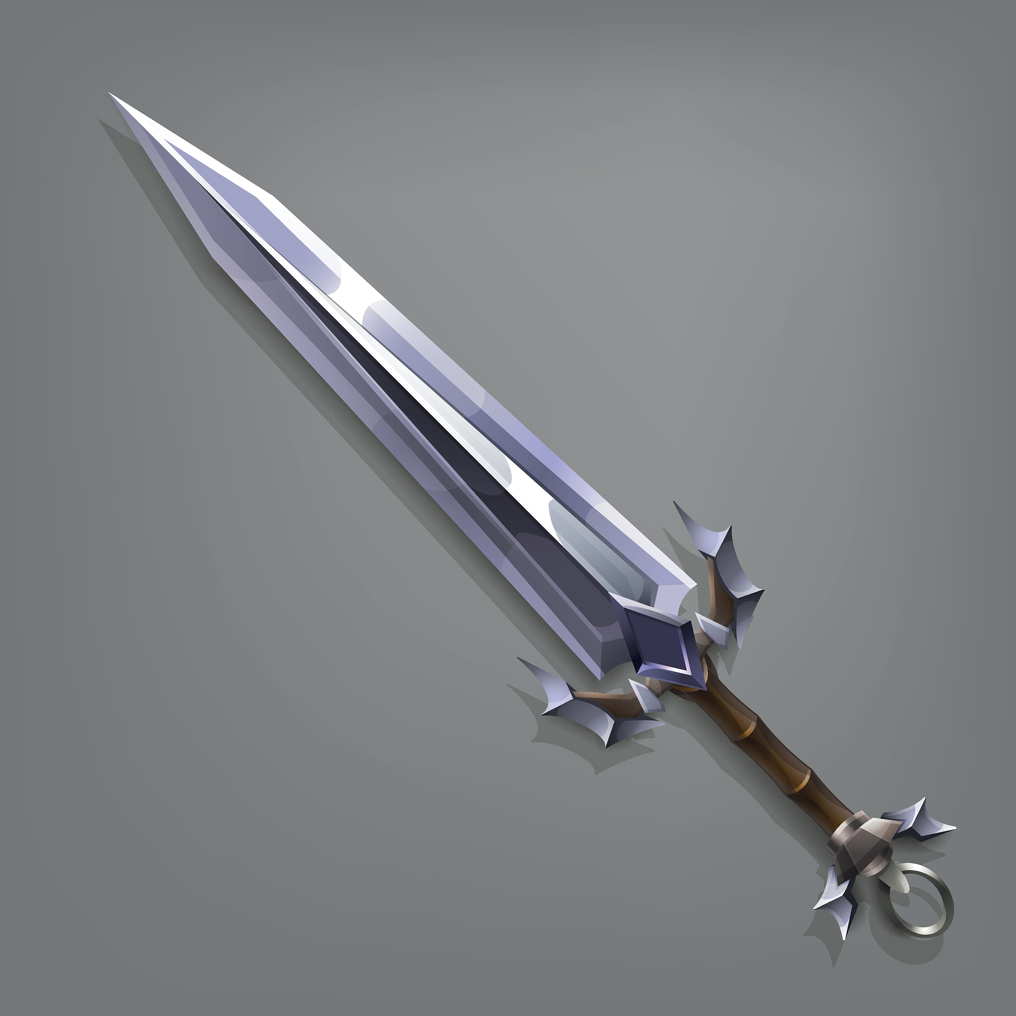 cartoon game sword. vector illustration.