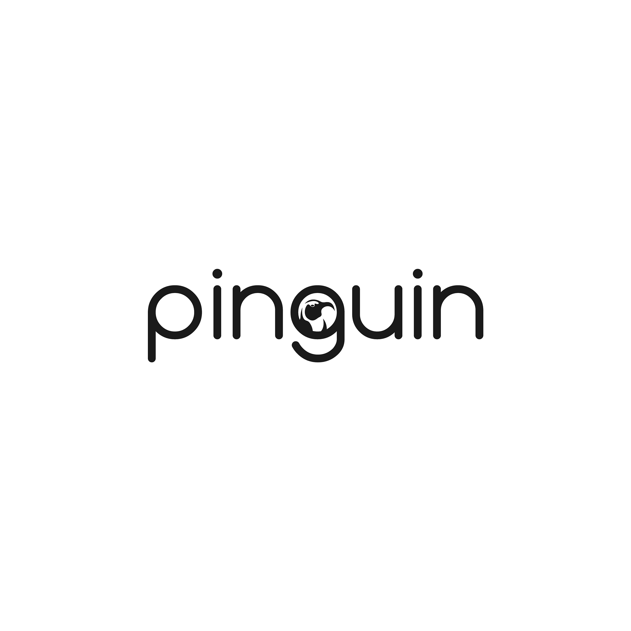 pinguin negative space logo