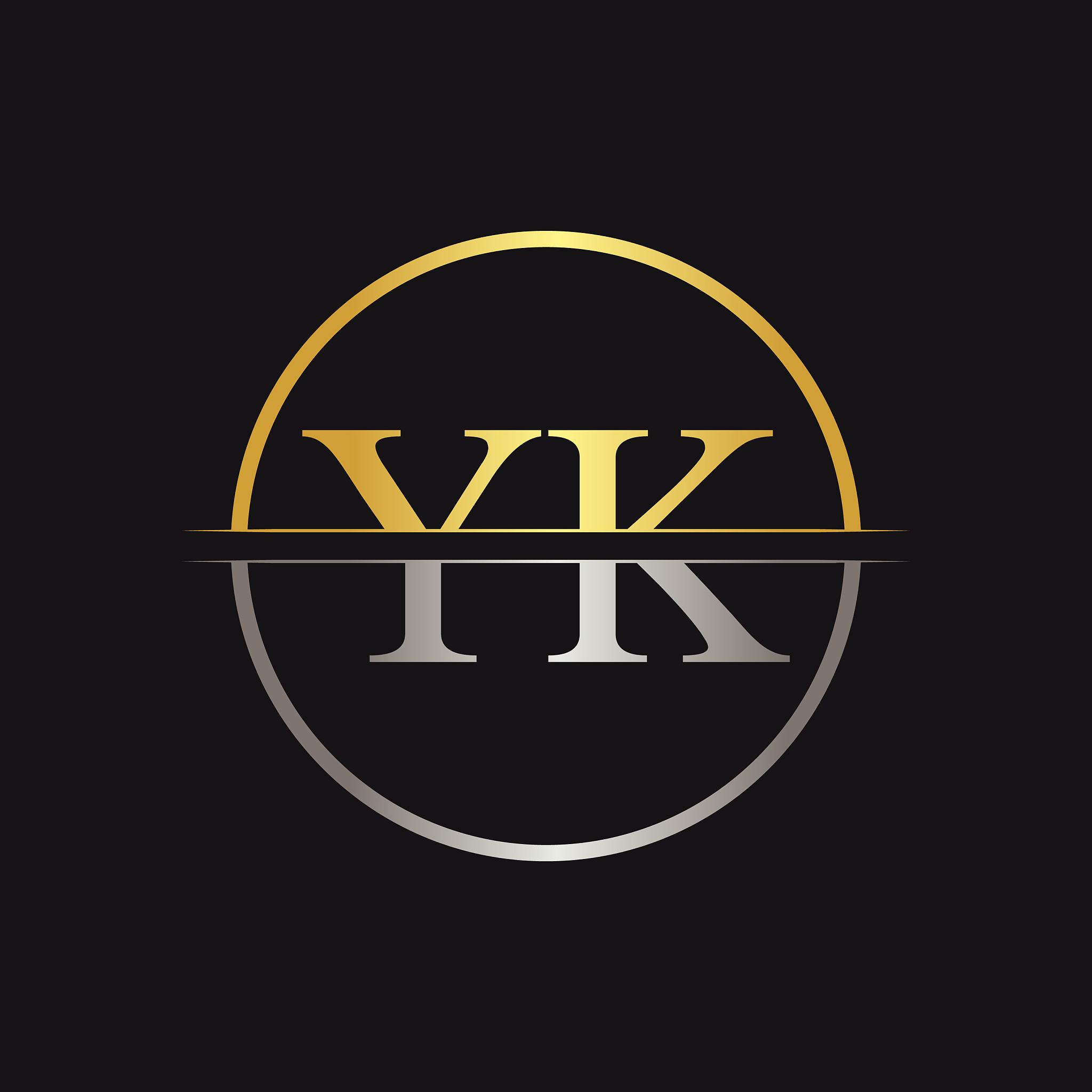 initial yk logo design template creative letter