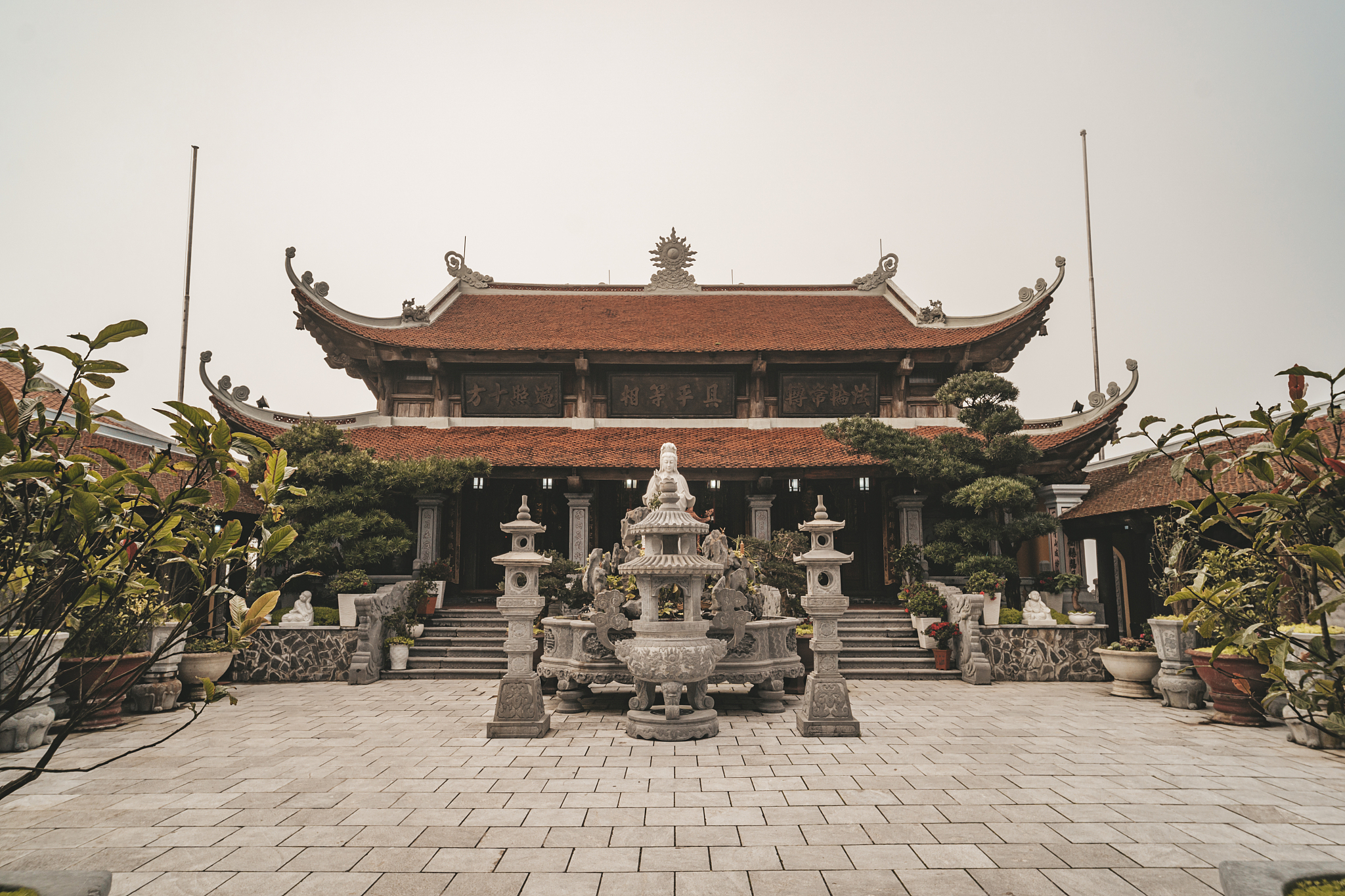 buddhist pagoda on bana hill near da nang city in vietnam