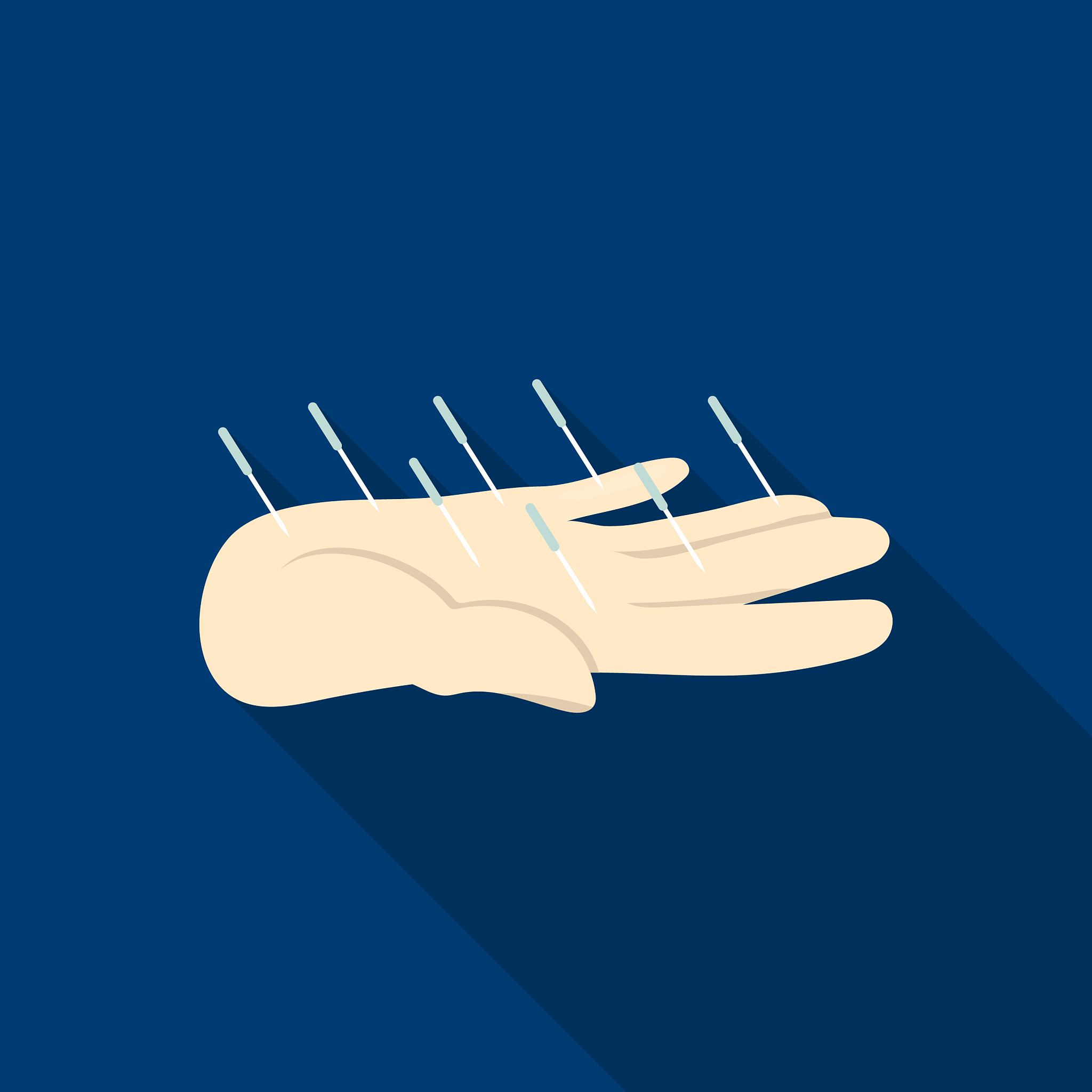 acupuncture icon flat single medicine icon from