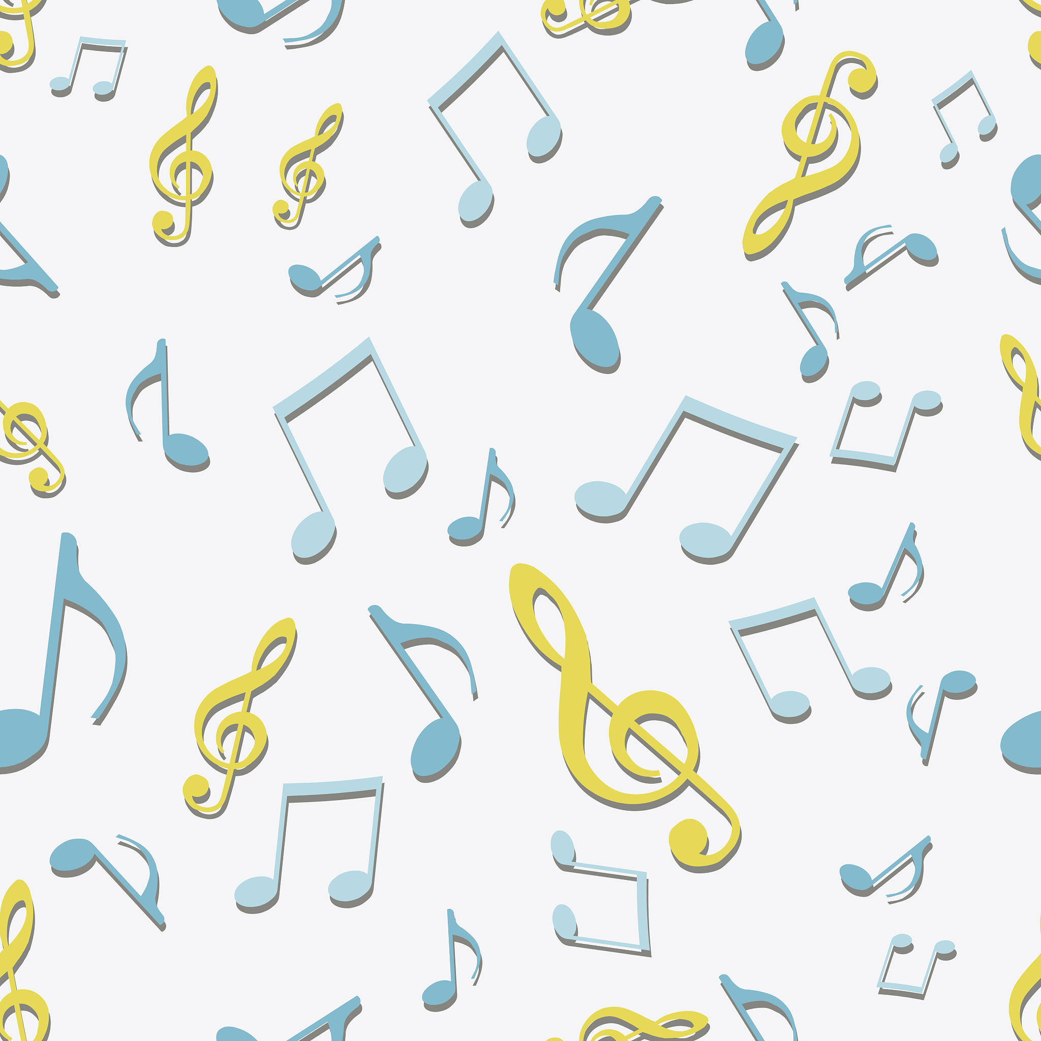 vector seamless pattern of music notes