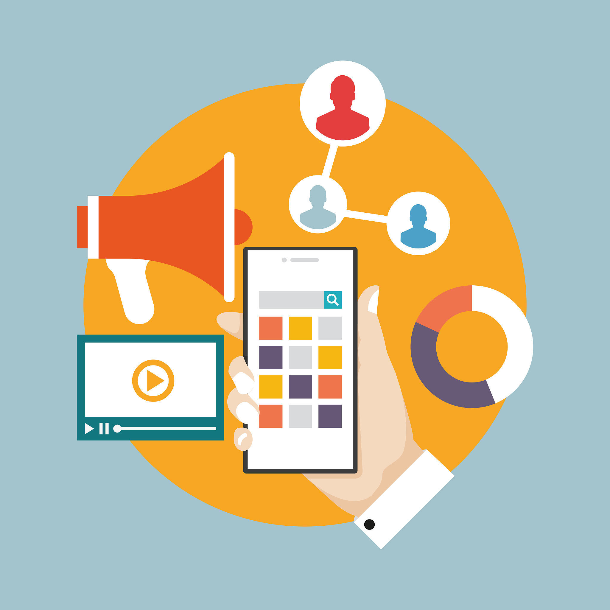 mobile marketing icon