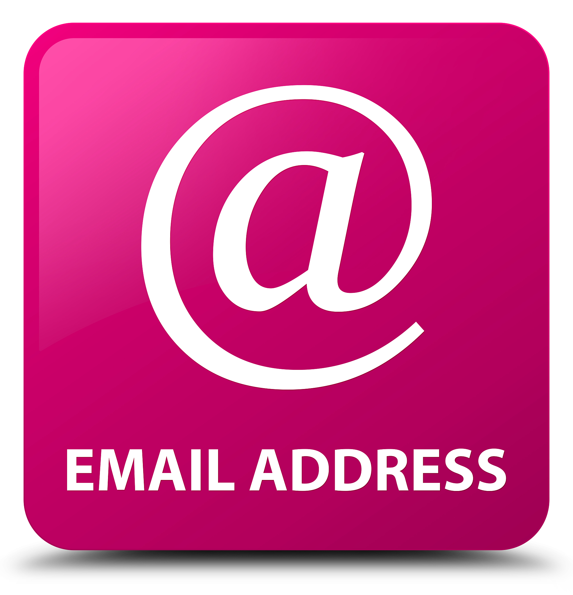 email address pink square button