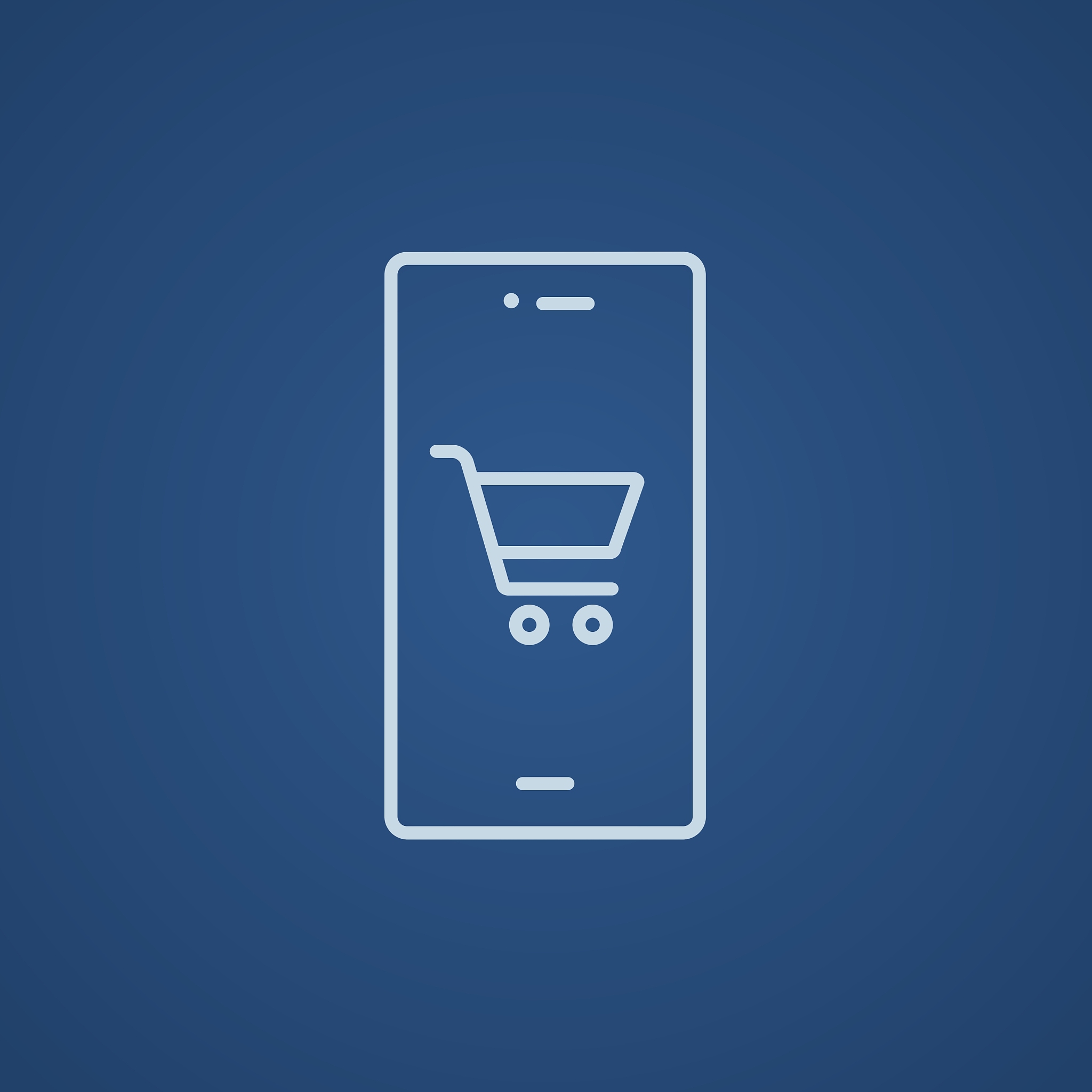 online shopping line icon