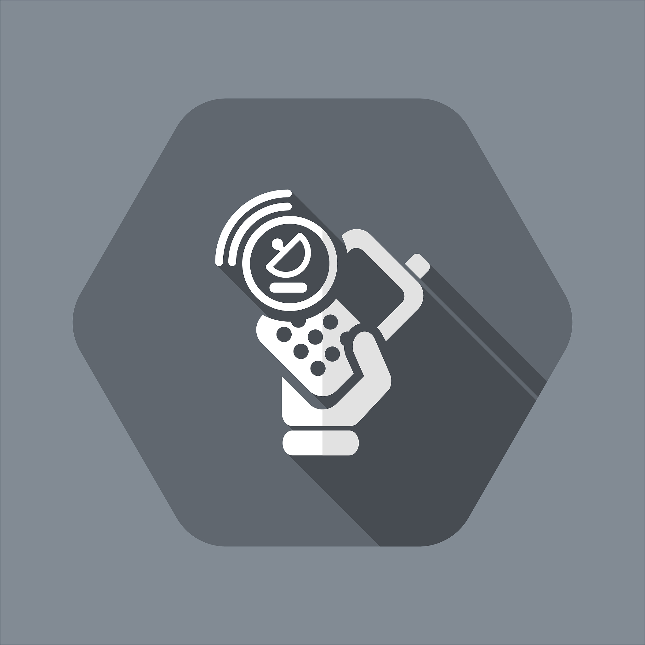 vector illustration of single isolated satellite phone icon
