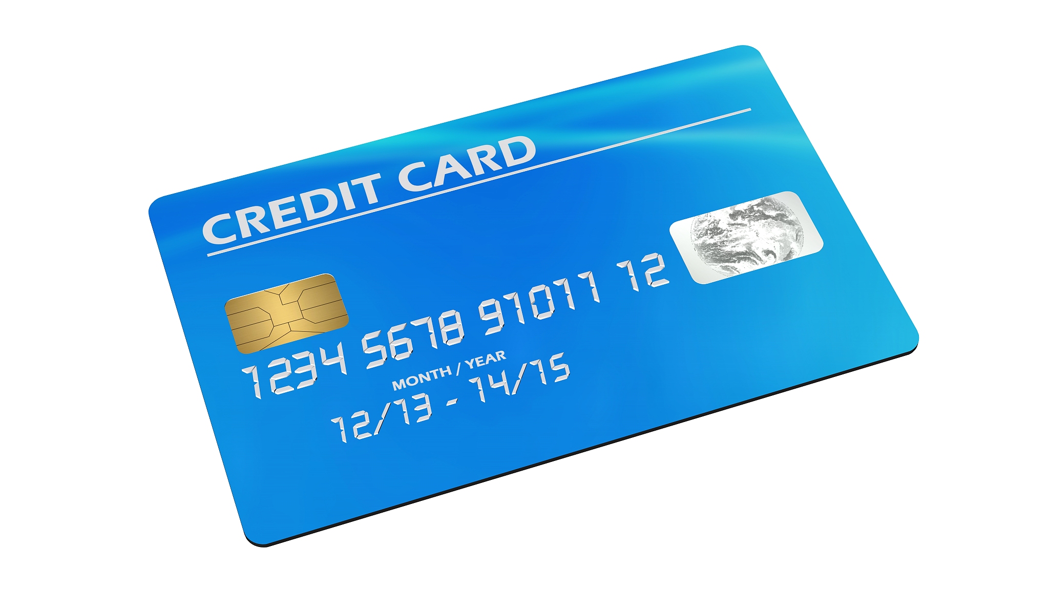 credit card isolated on white background