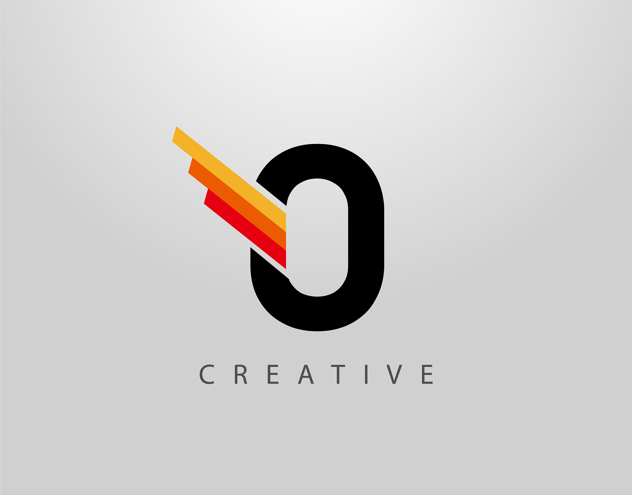 initial o monogram logo abstract wing and strip o
