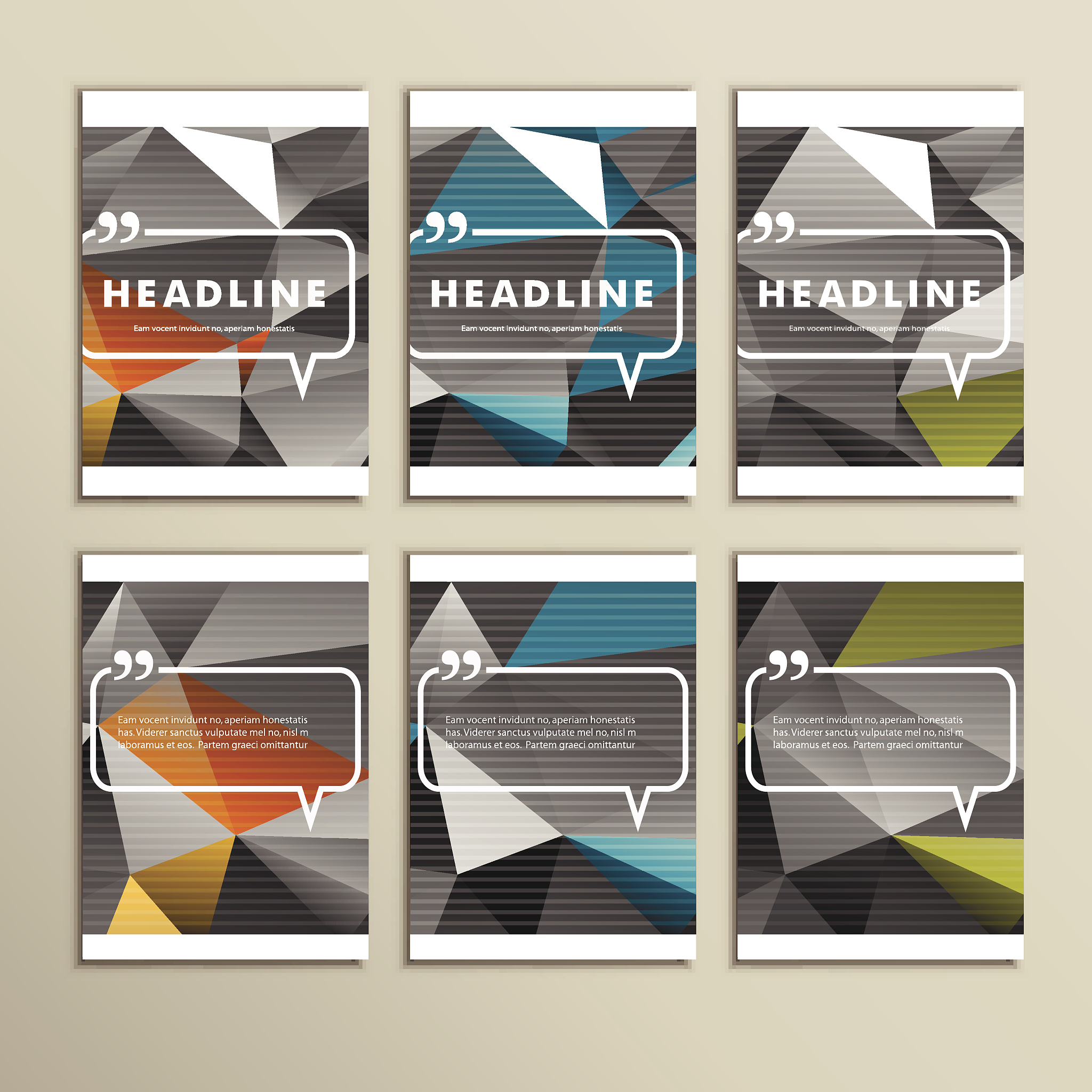 德语海报：简约几何图案，时尚墙面装饰