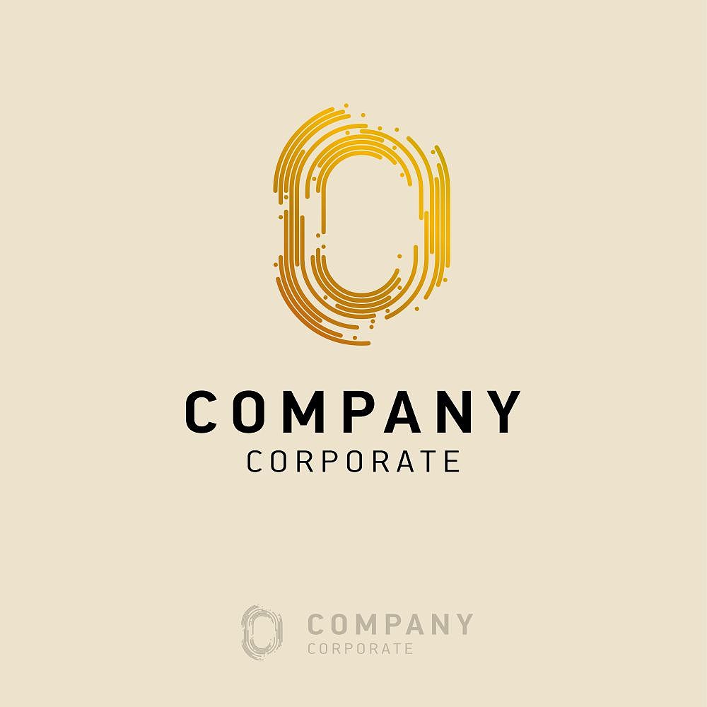 0 company logo design vector with white background