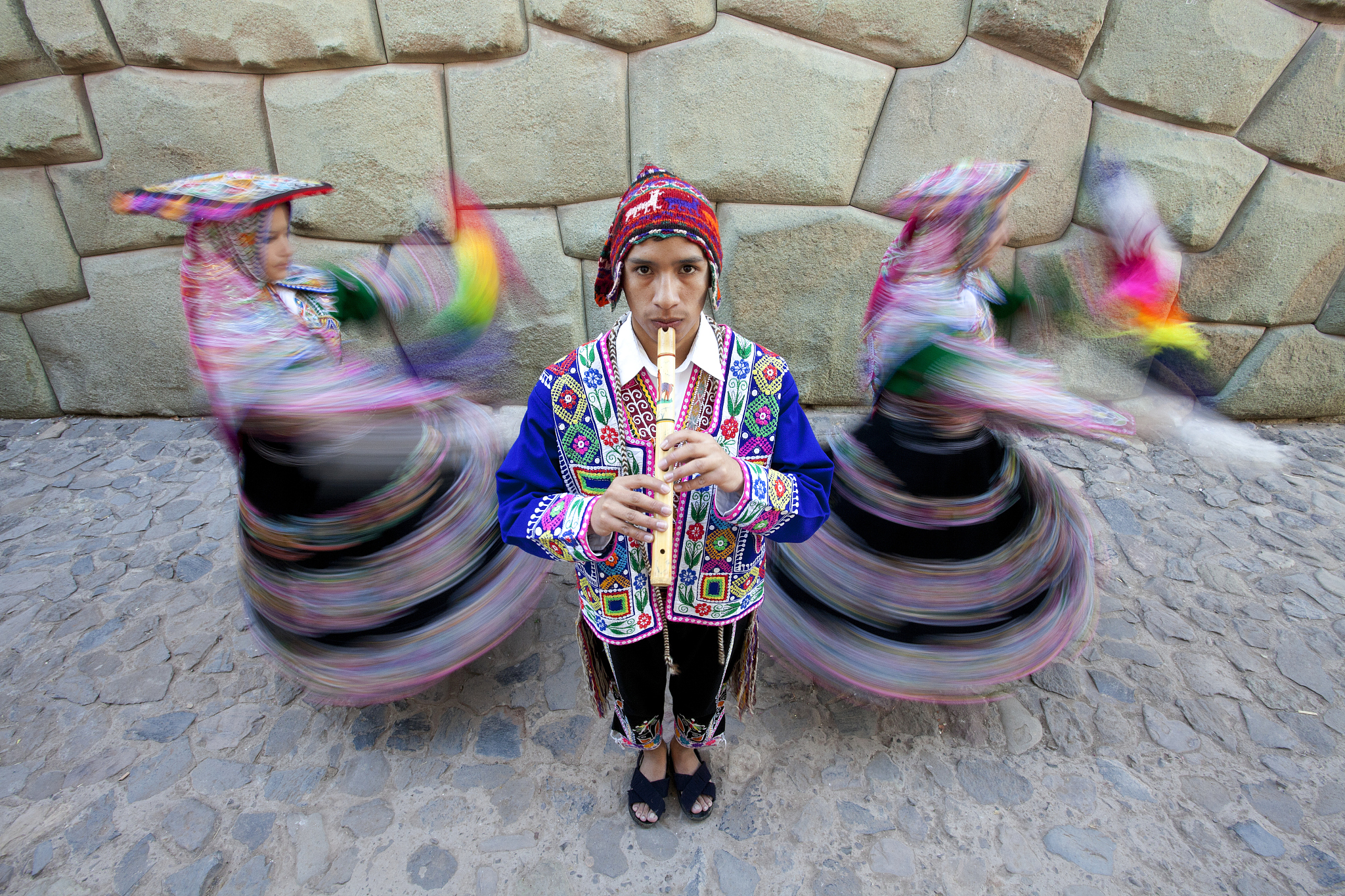 traditional peruvian dancers, cusco. peru