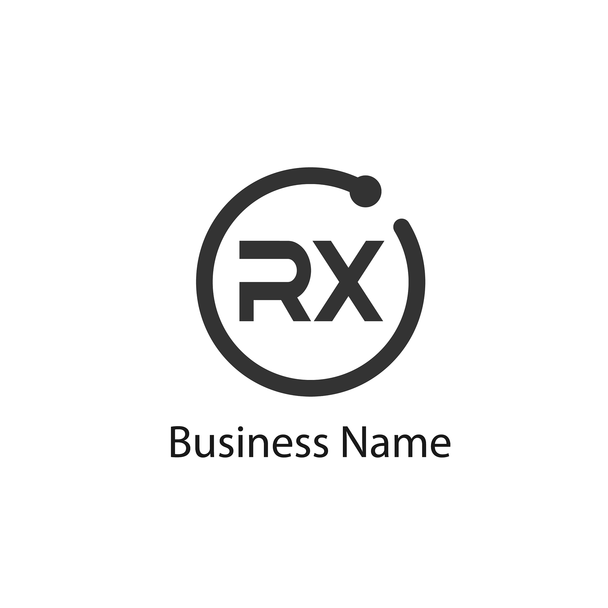 initial letter rx logo template design