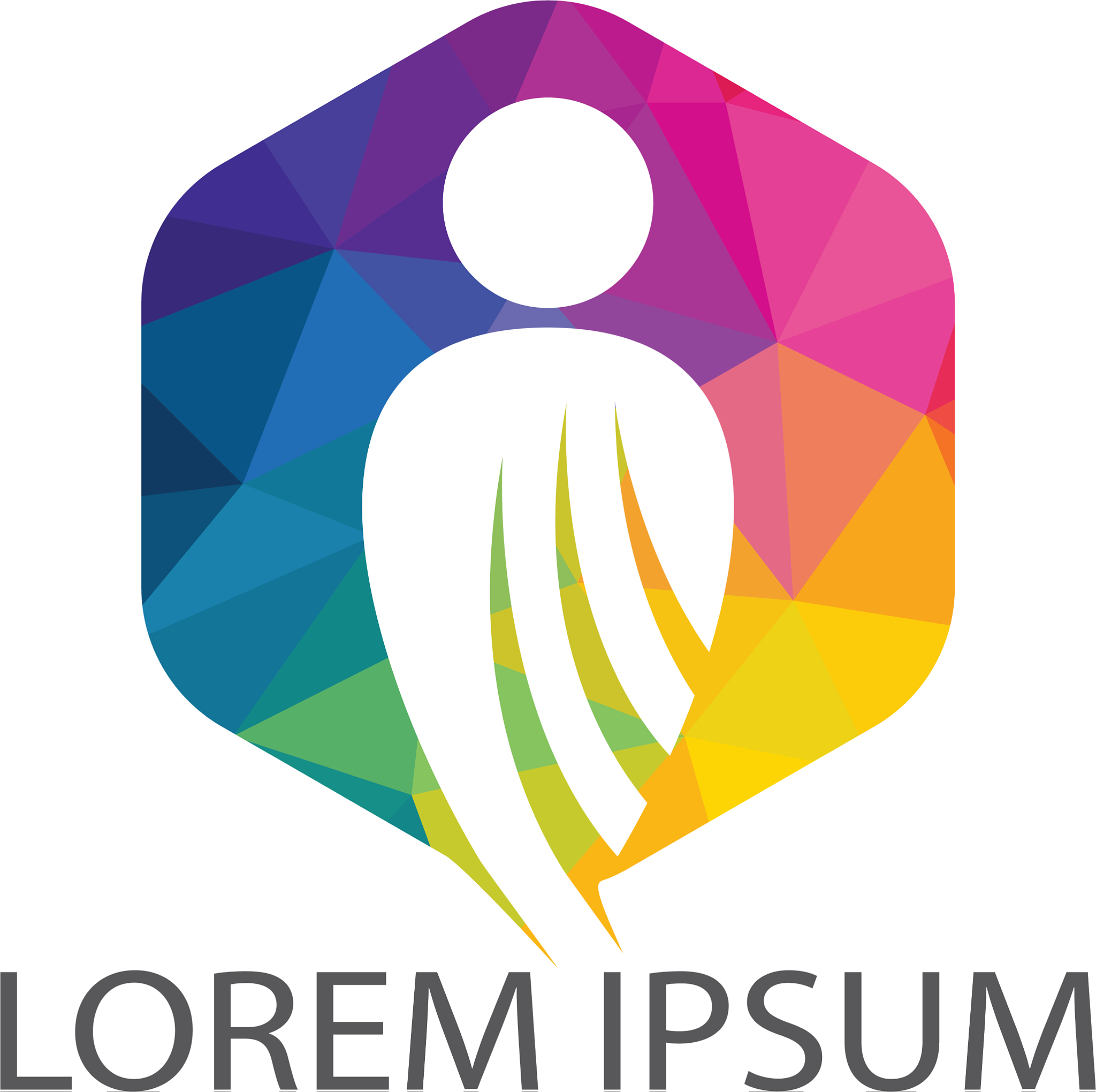 human character health logo design